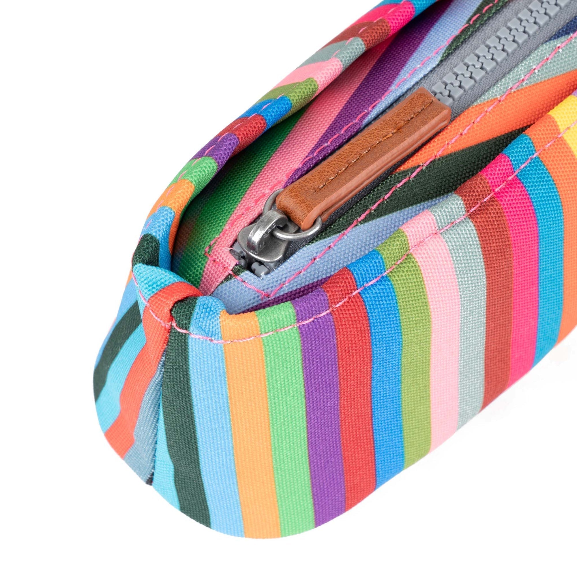 ROKA Pimlico Multi Stripe Small Recycled Canvas Pouch