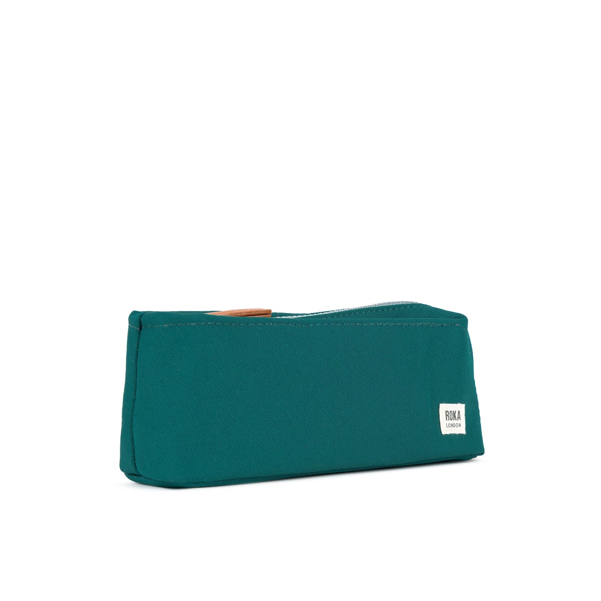 ROKA Pimlico Teal Small Recycled Canvas Pouch
