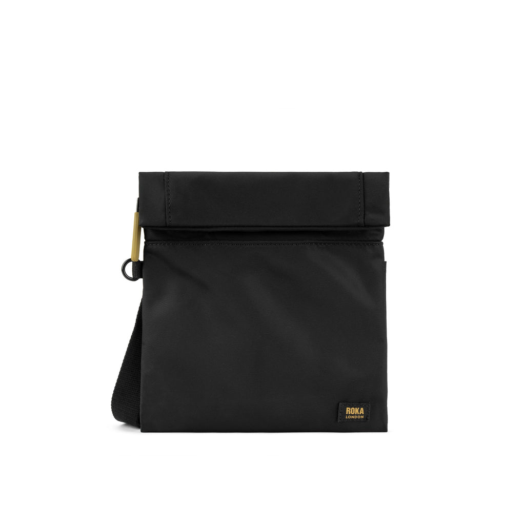 ROKA Stratford Gold Label Small Recycled Nylon Bag | Black