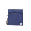 ROKA Stratford Small Recycled Nylon Bag | Dark Denim Pinstripe