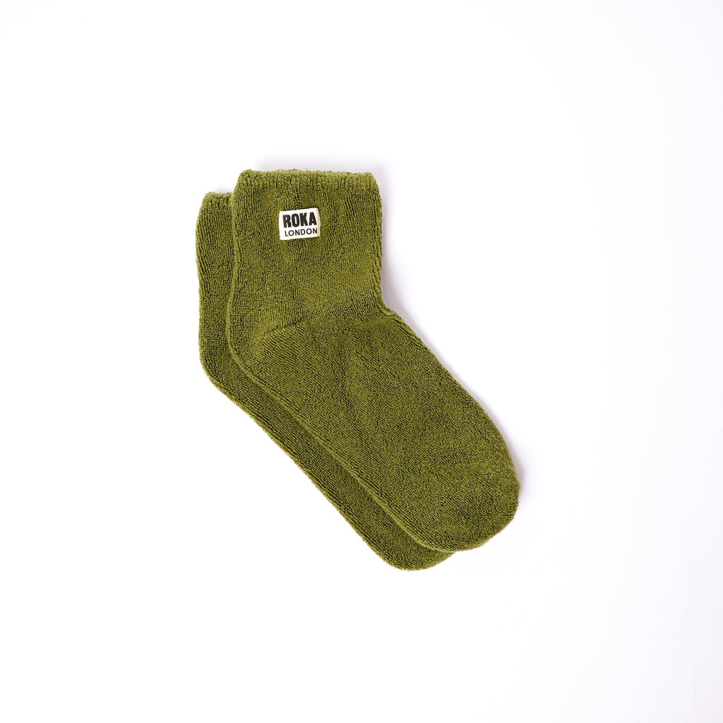 ROKA Watford Organic Cotton Crop Socks | Avocado