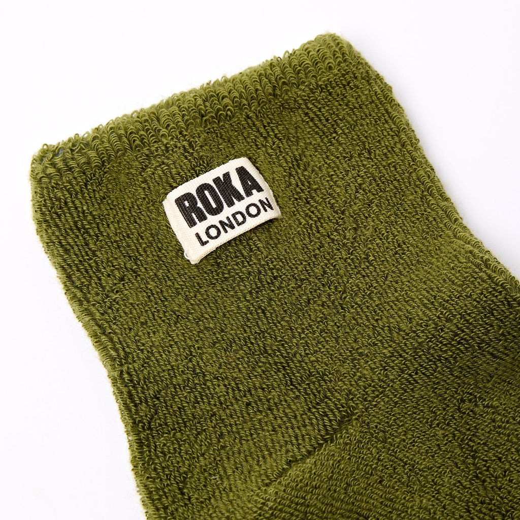 ROKA Watford Organic Cotton Crop Socks | Avocado