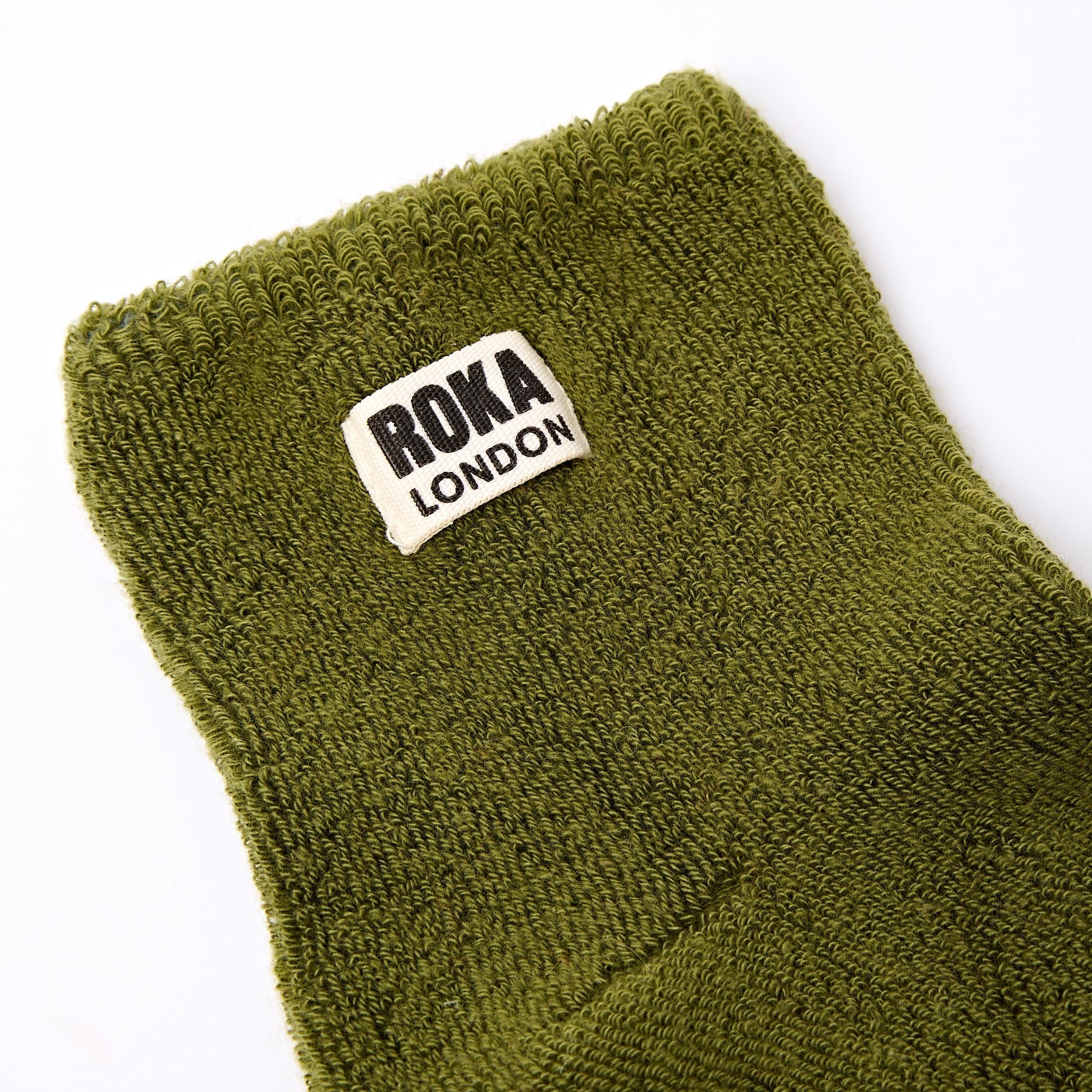 ROKA Watford Organic Cotton Crop Socks | Avocado