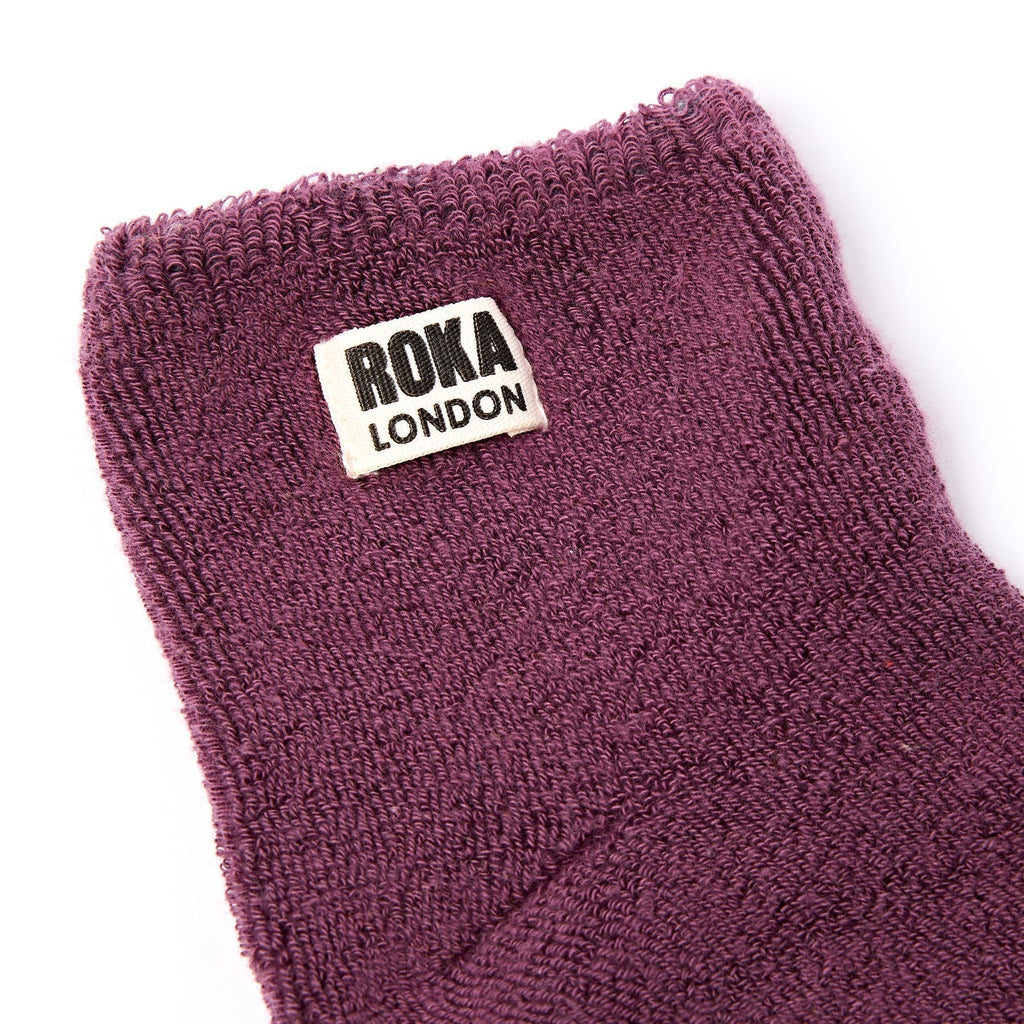 ROKA Watford Organic Cotton Crop Socks | Berry