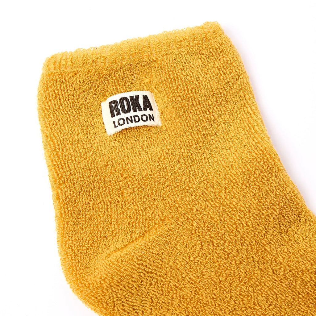 ROKA Watford Organic Cotton Crop Socks | Corn
