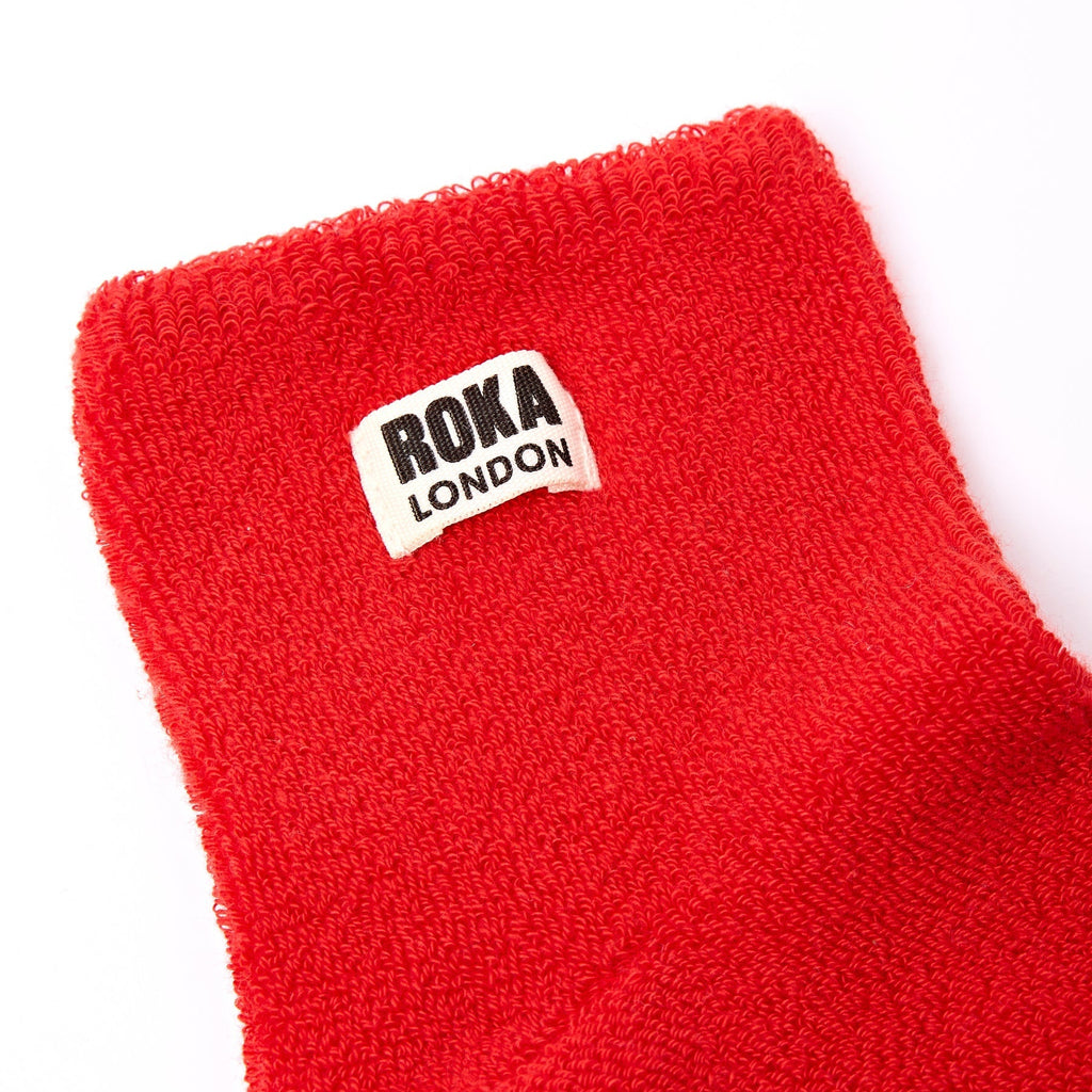 ROKA Watford Organic Cotton Crop Socks | Cranberry