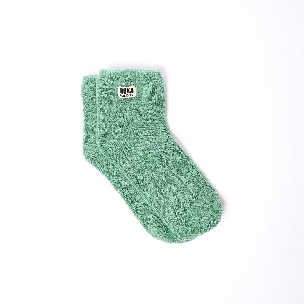 ROKA Watford Organic Cotton Crop Socks | Matcha
