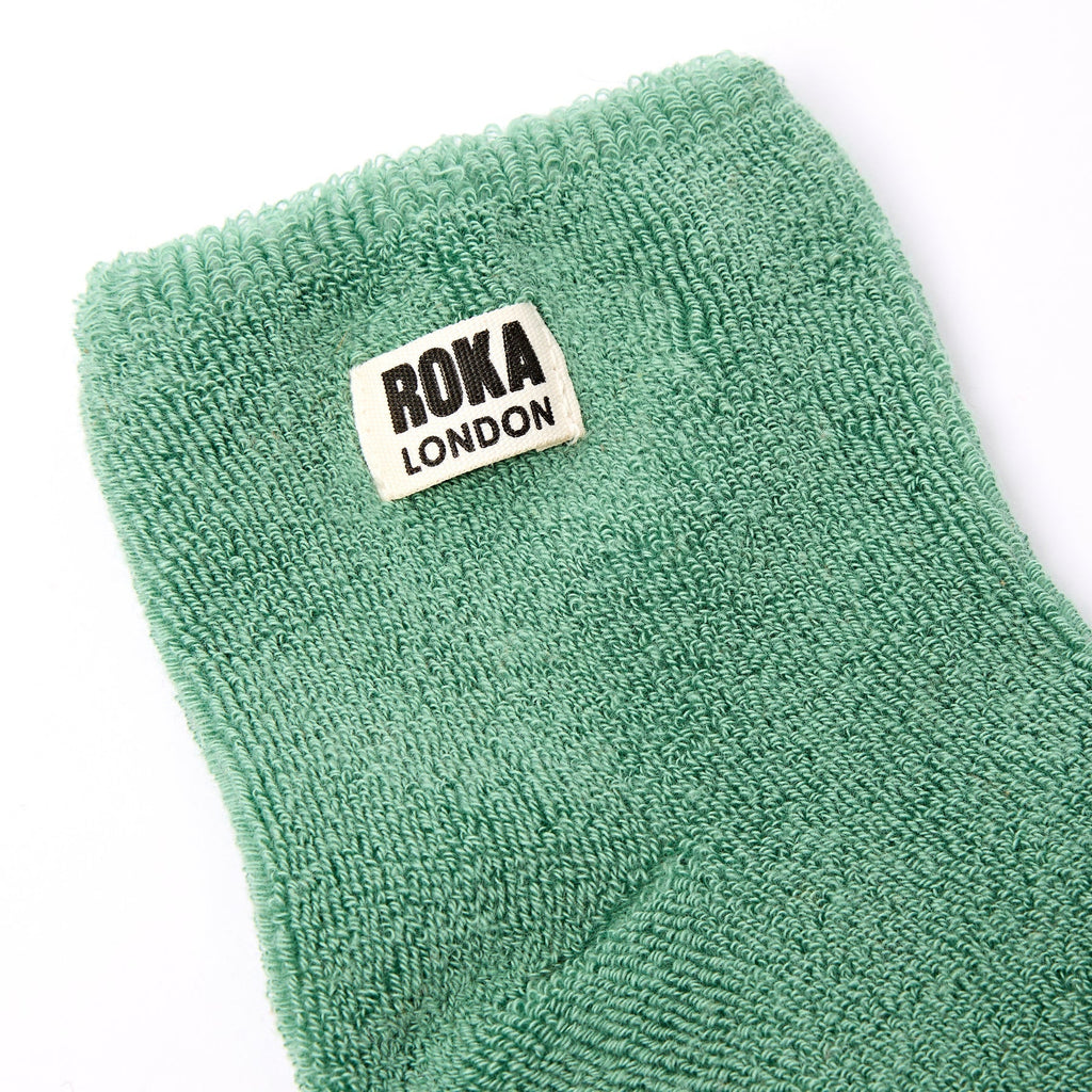 ROKA Watford Organic Cotton Crop Socks | Matcha