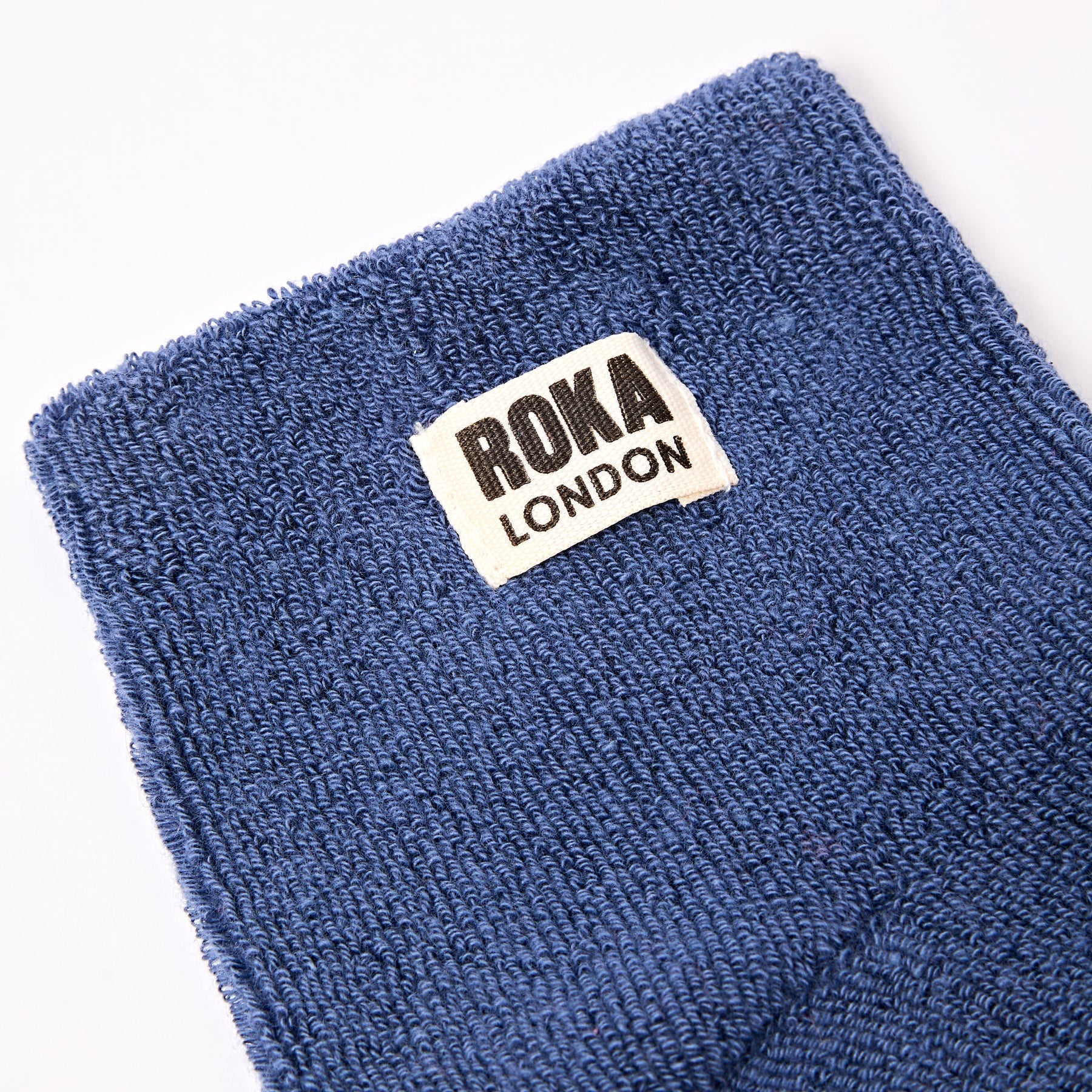 ROKA Watford Organic Cotton Crop Socks | Coastal Blue
