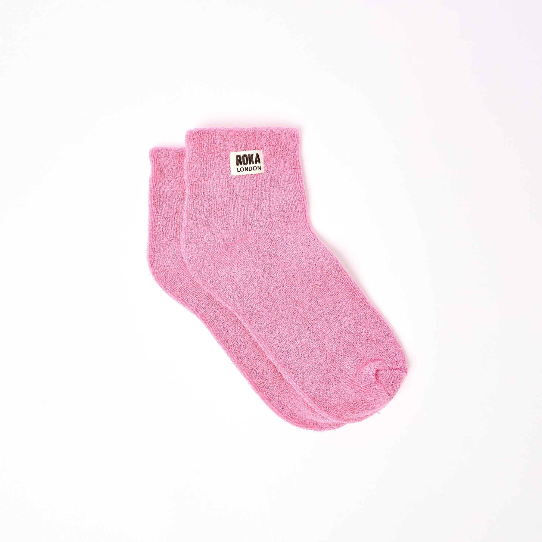 ROKA Watford Organic Cotton Crop Socks | Pink Carnation