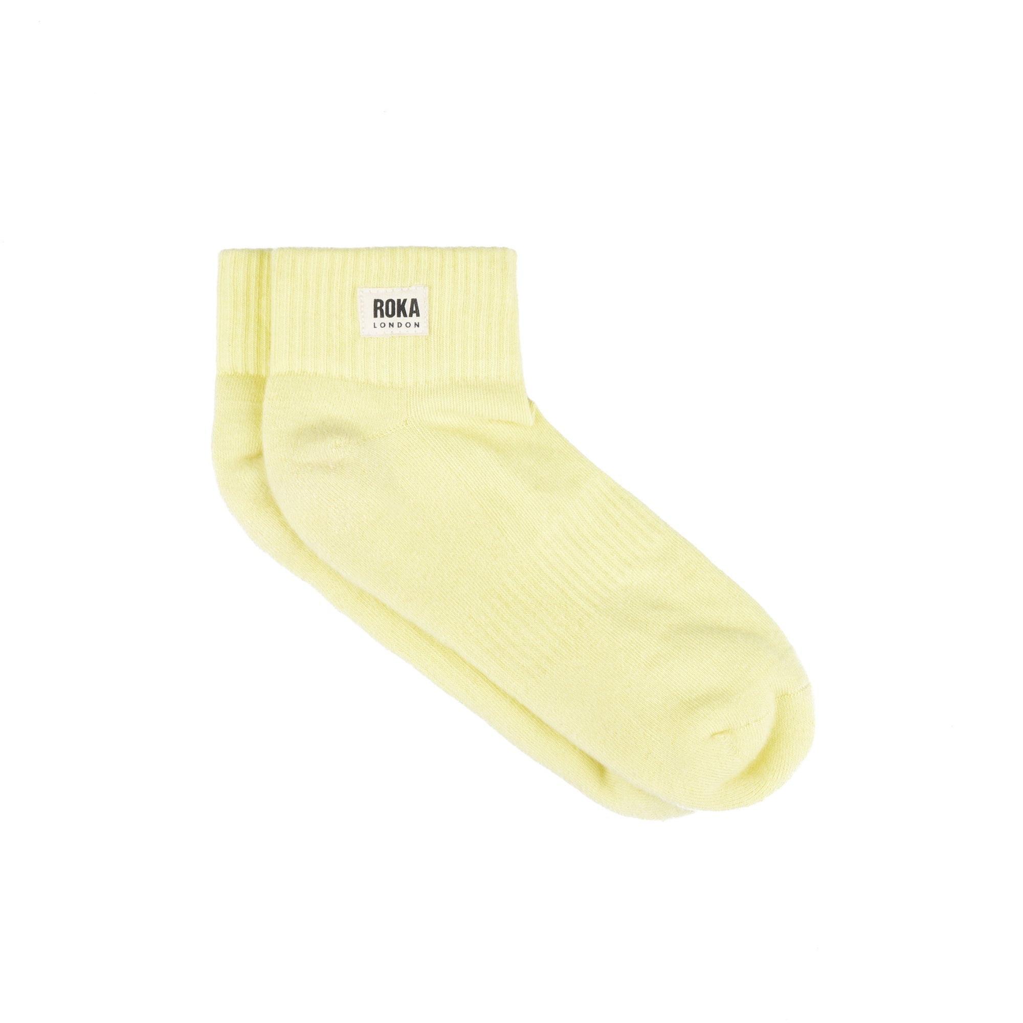 ROKA Wembley Organic Cotton Crop Socks | Lemonade