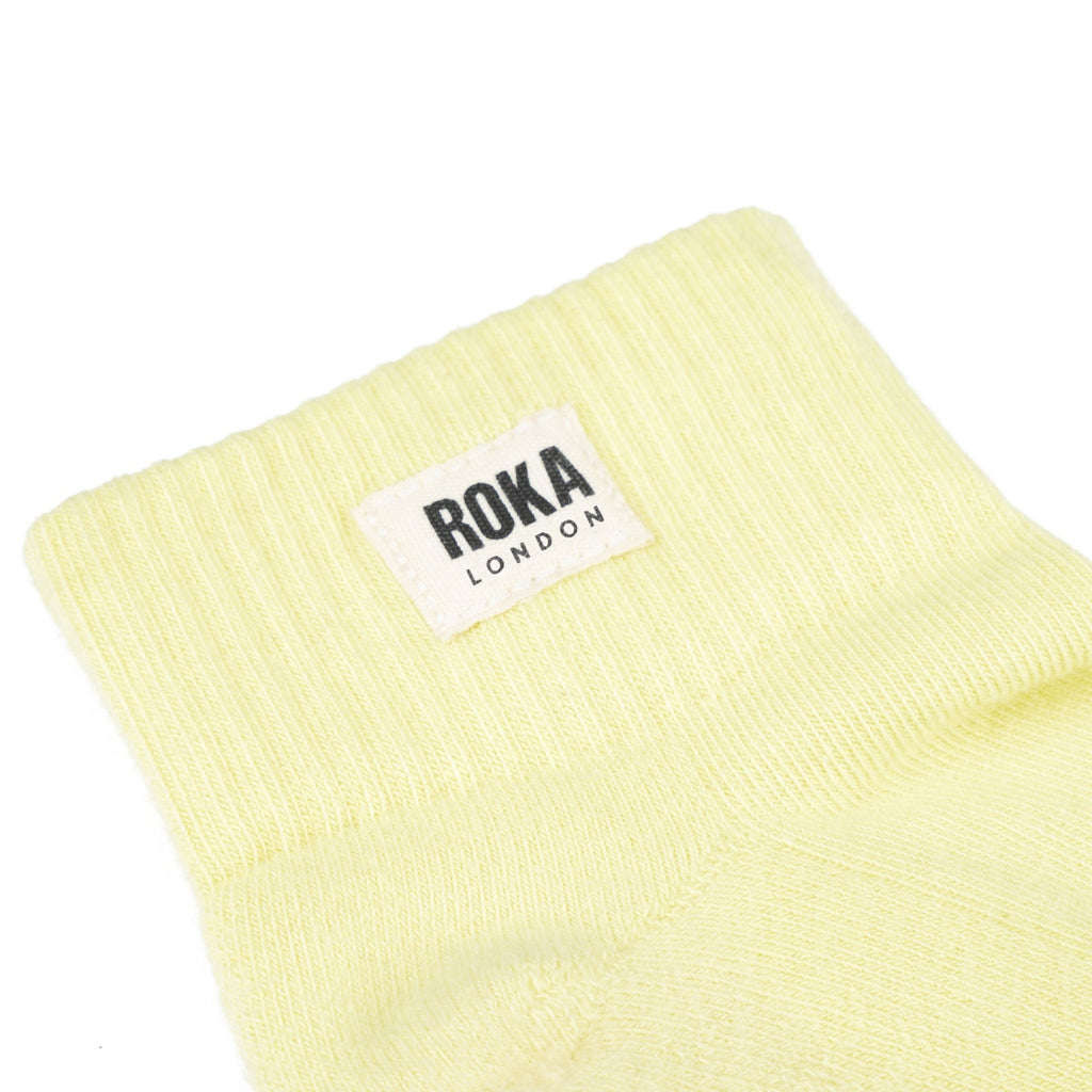 ROKA Wembley Organic Cotton Crop Socks | Lemonade