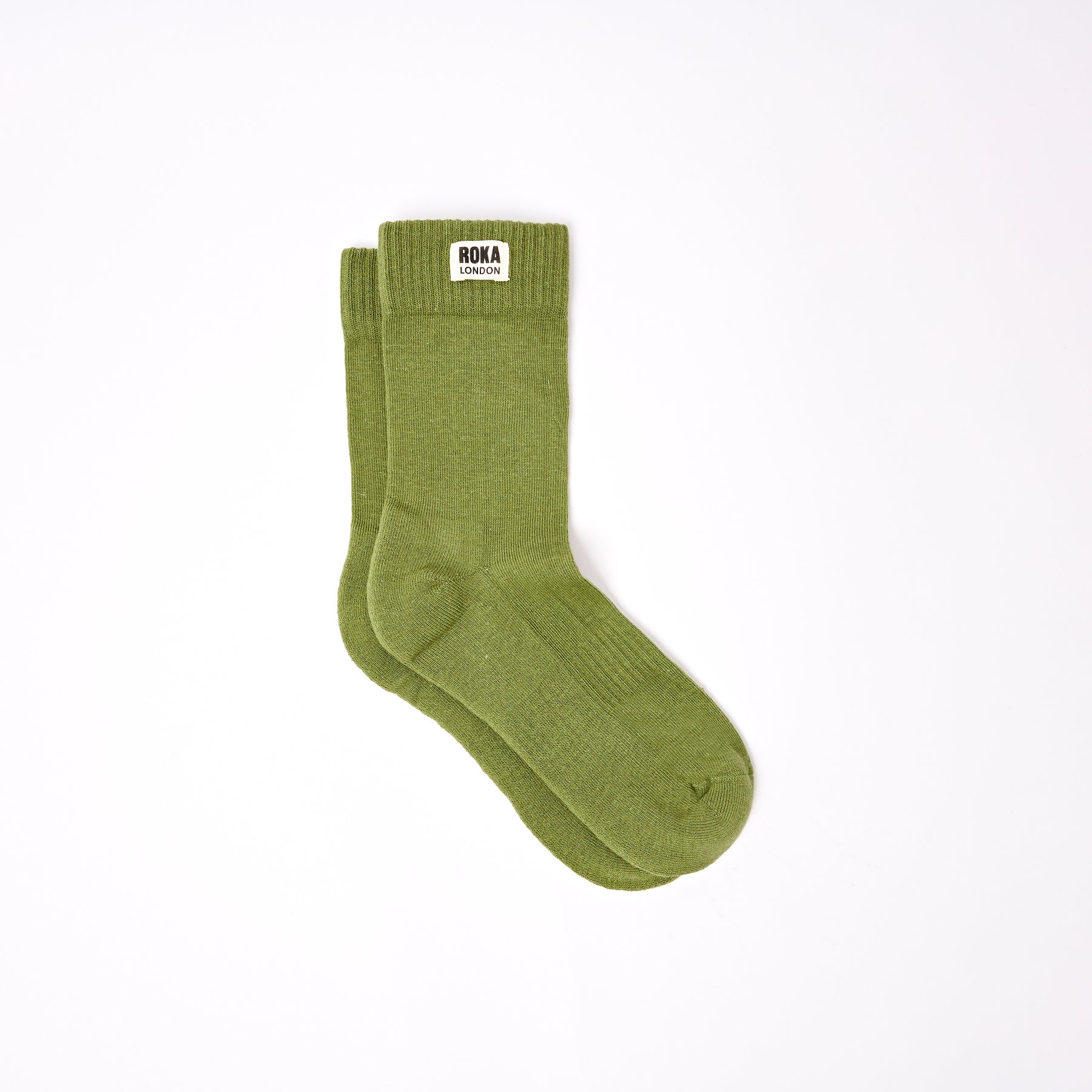 ROKA Wimbledon Organic Cotton Crew Socks | Avocado