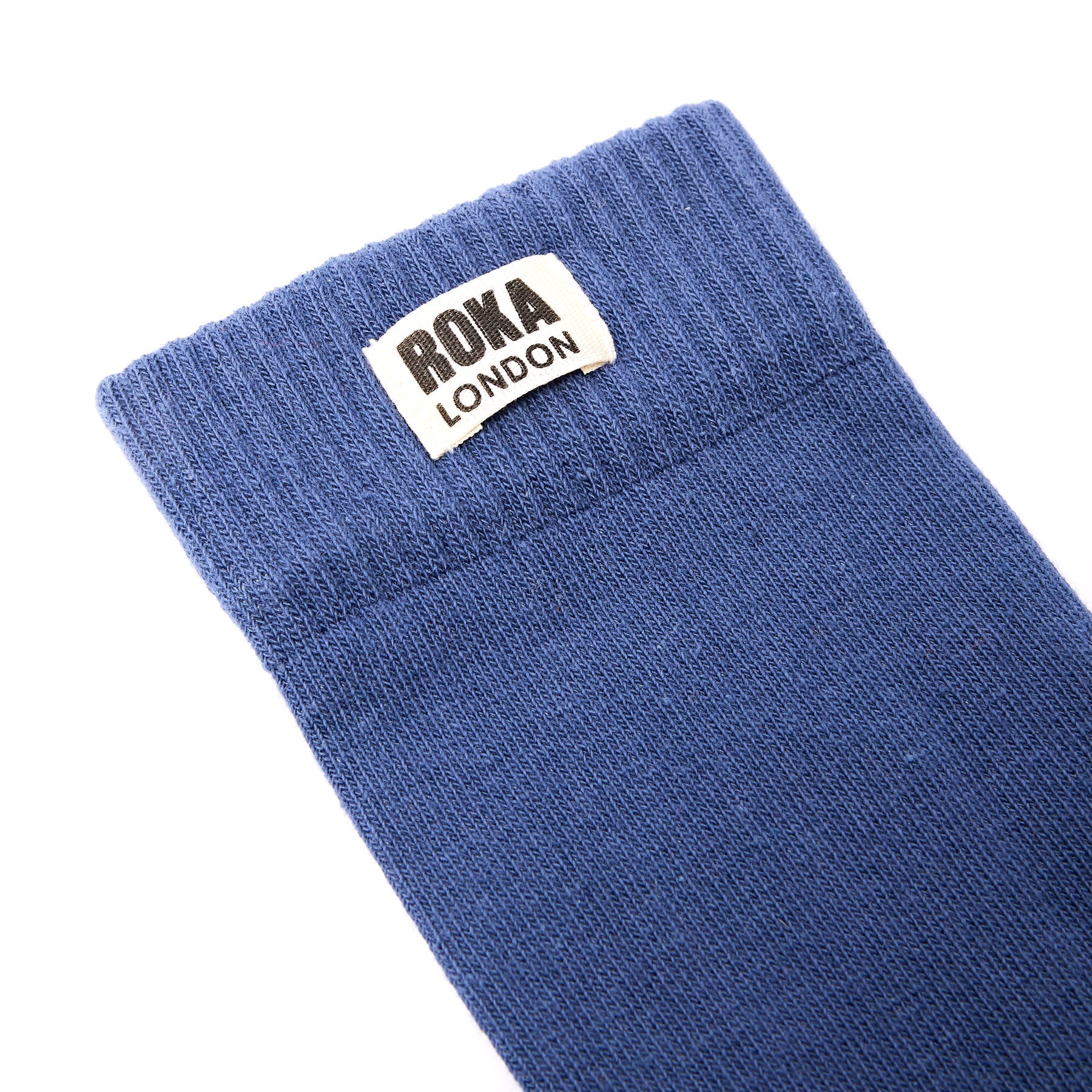 ROKA Wimbledon Organic Cotton Crew Socks | Coastal Blue
