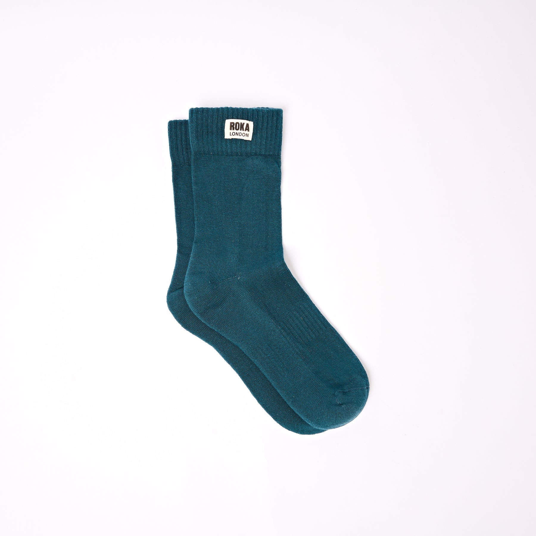 ROKA Wimbledon Organic Cotton Crew Socks | Teal