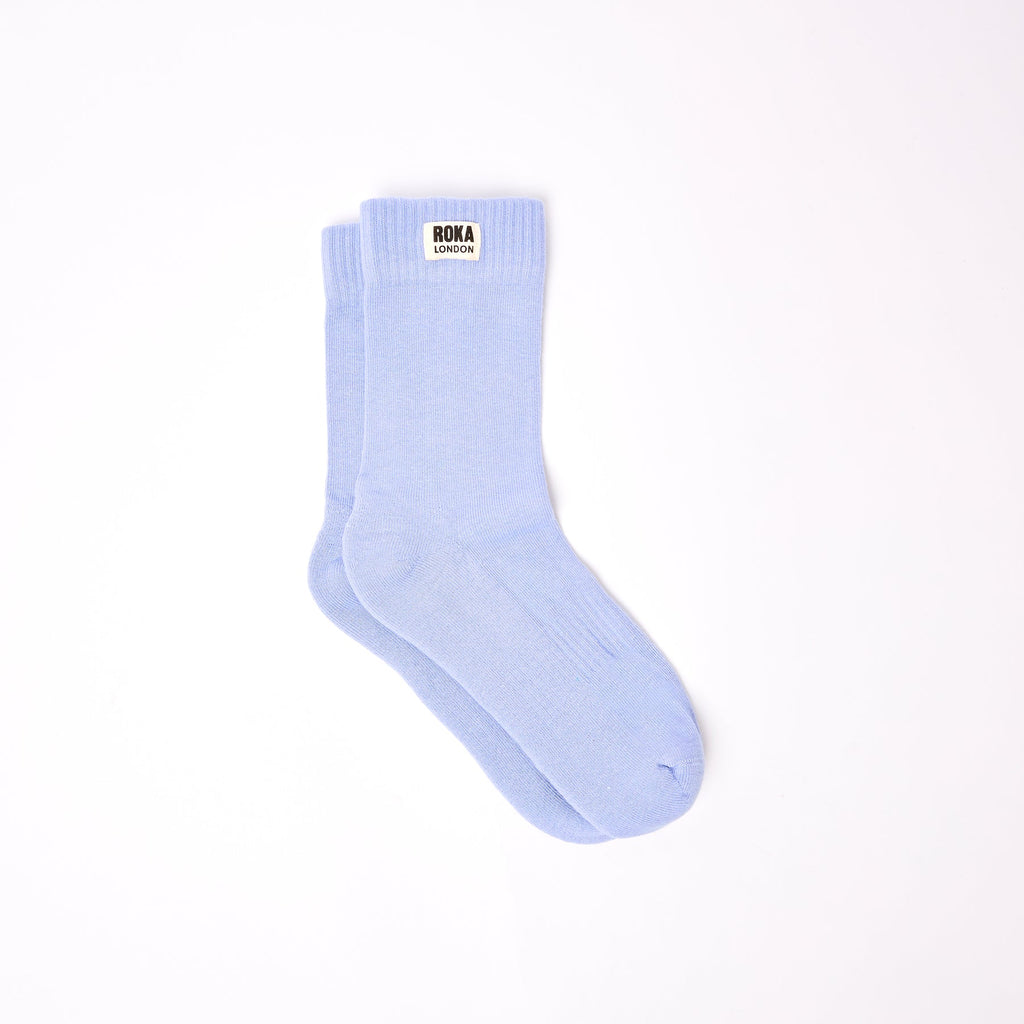 ROKA Wimbledon Organic Cotton Crew Socks | Thistle