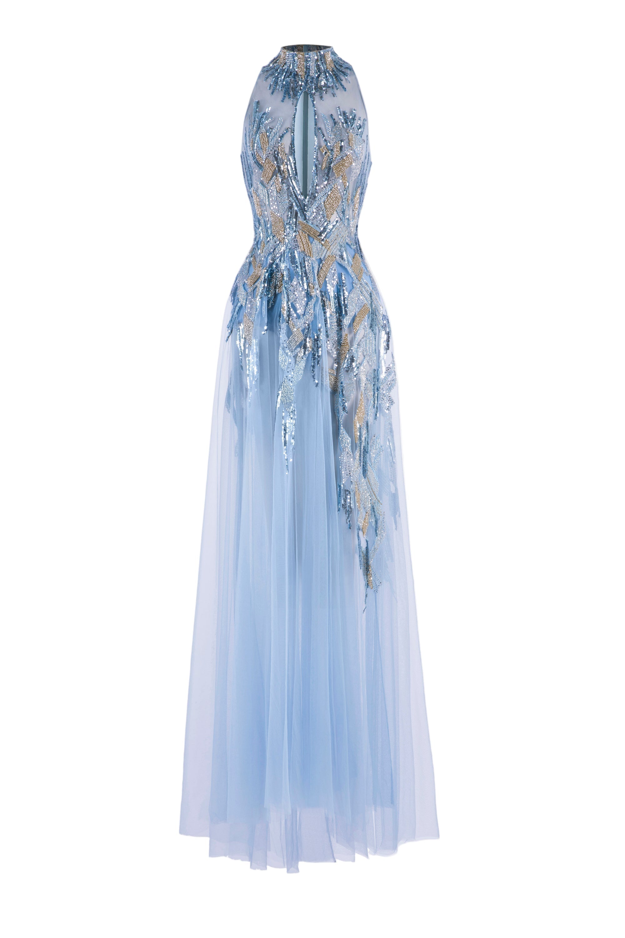 LONG EMBROIDERED DRESS