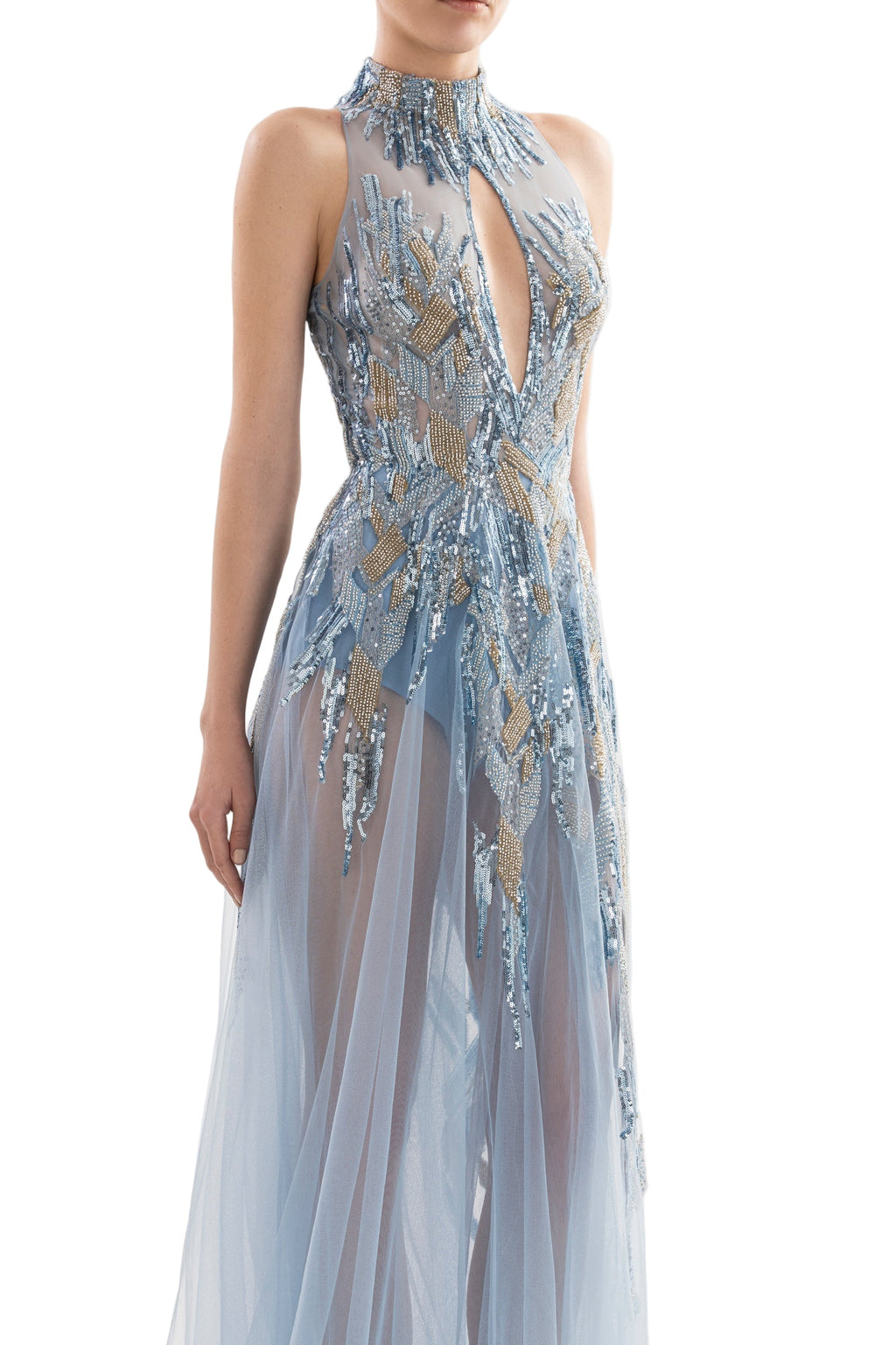 LONG EMBROIDERED DRESS