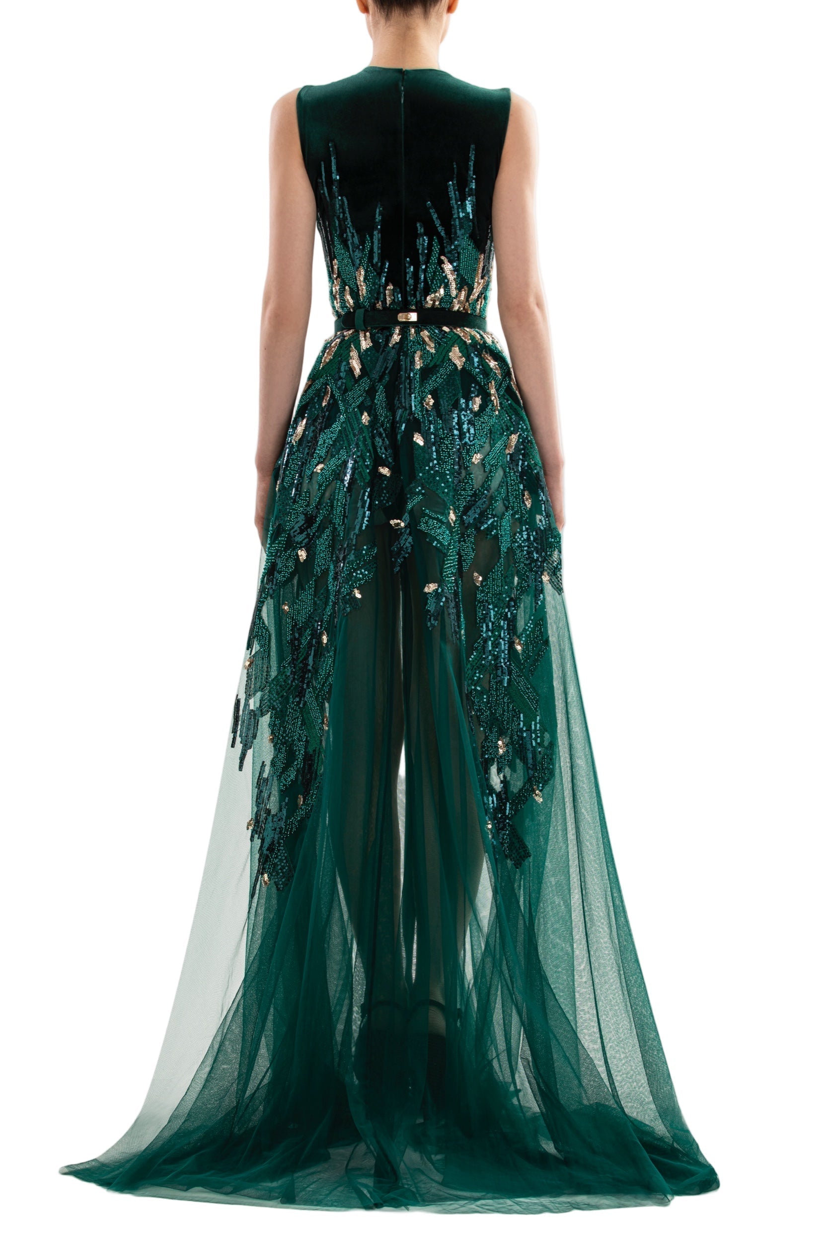 VELVET EMBROIDERED DRESS