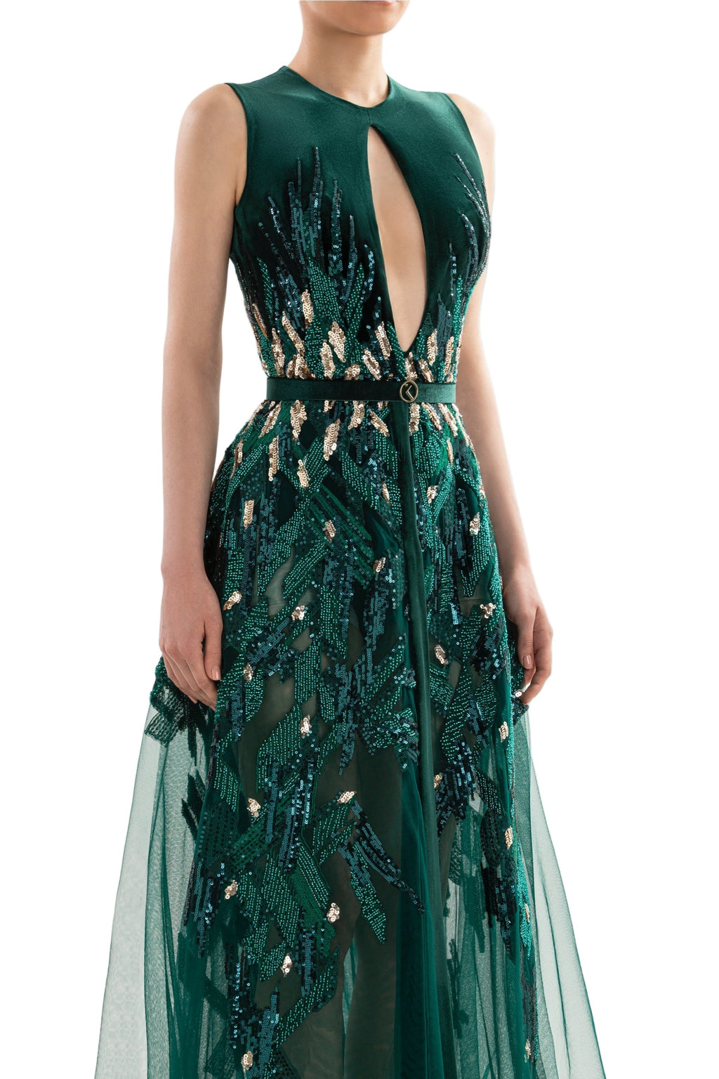 VELVET EMBROIDERED DRESS