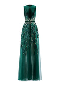 VELVET EMBROIDERED DRESS