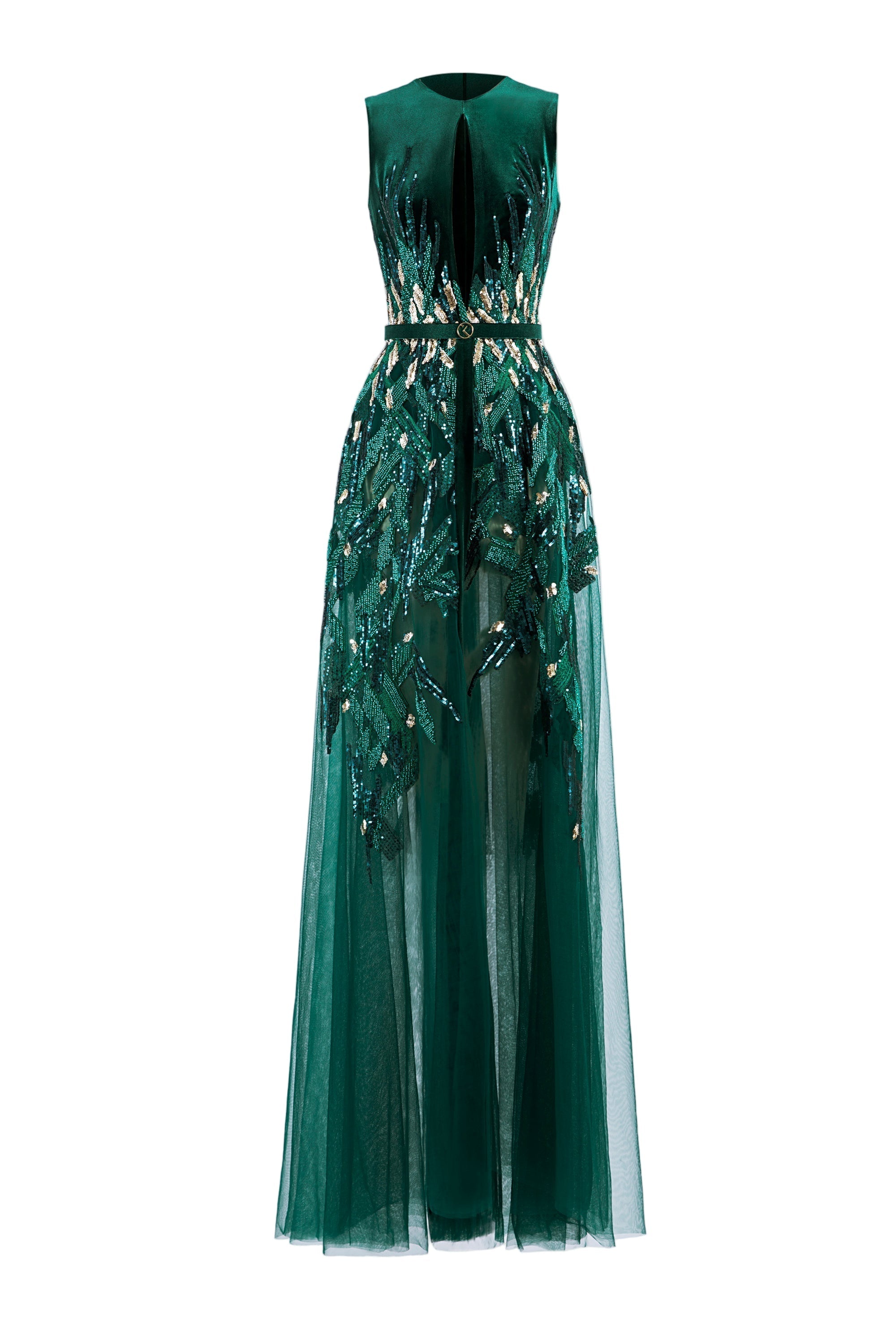 VELVET EMBROIDERED DRESS