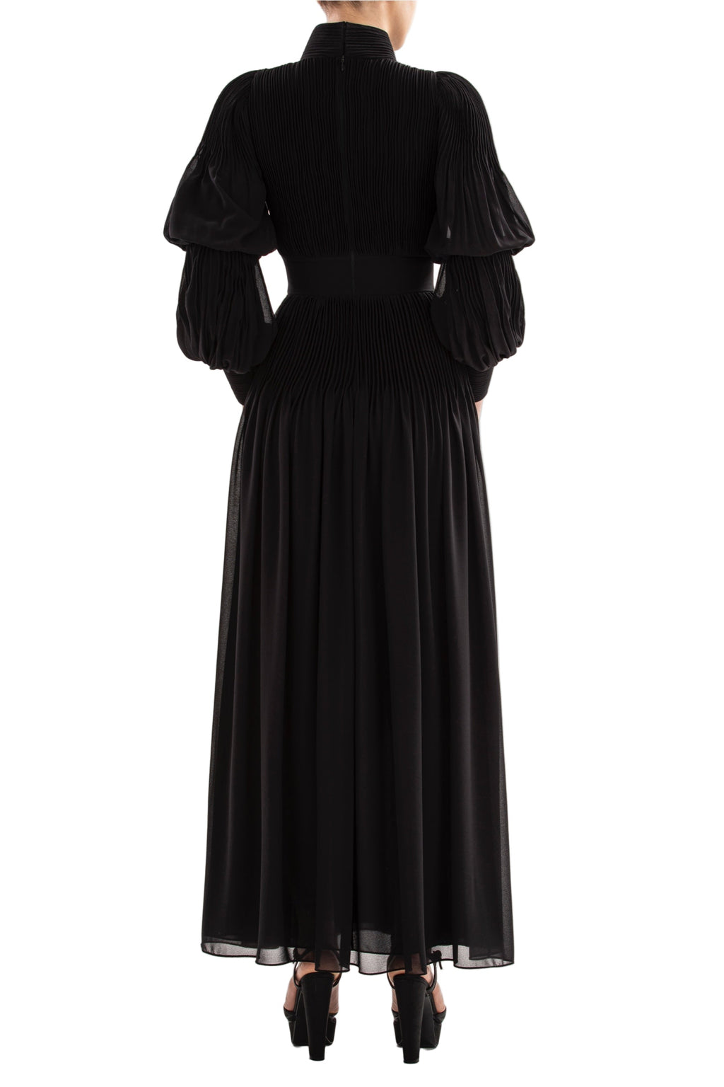 PLEATED MIDI DRESS