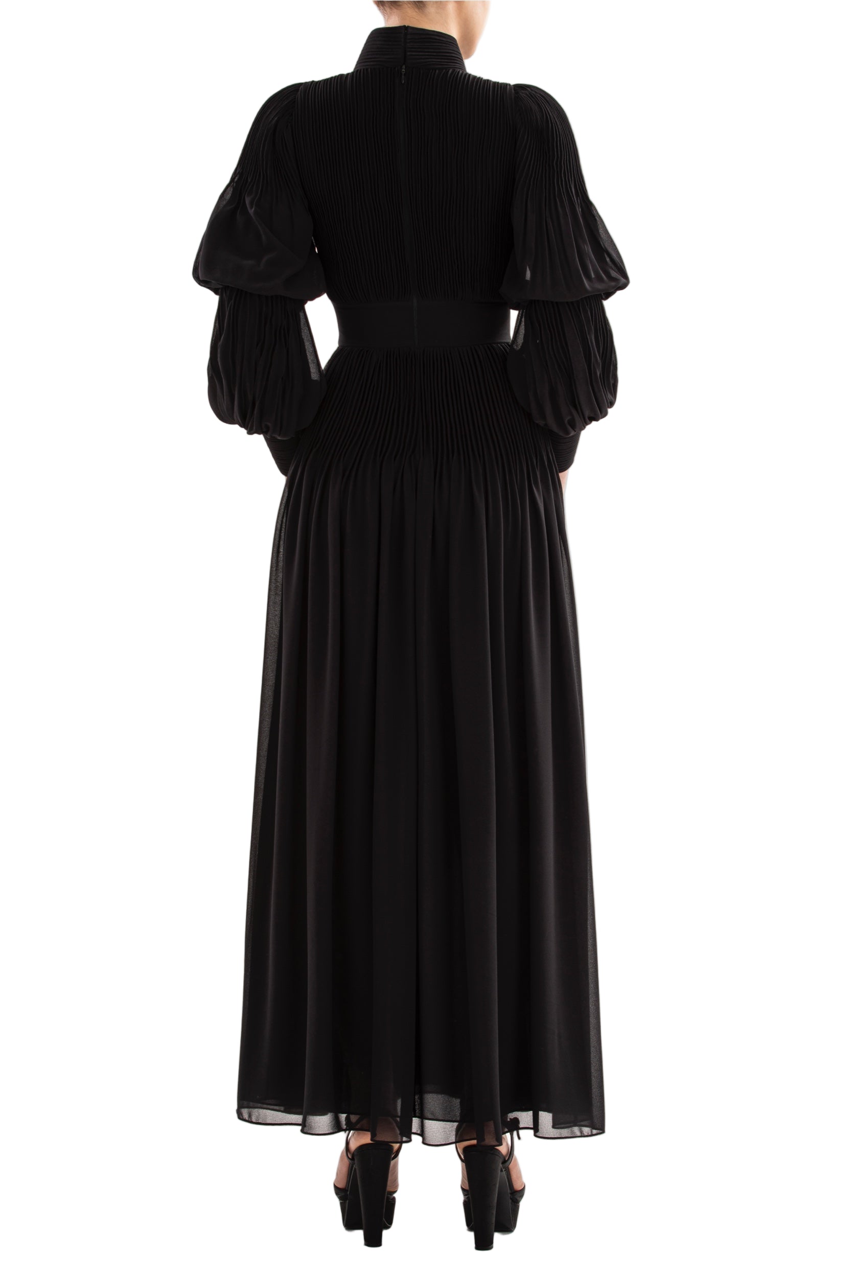 PLEATED MIDI DRESS