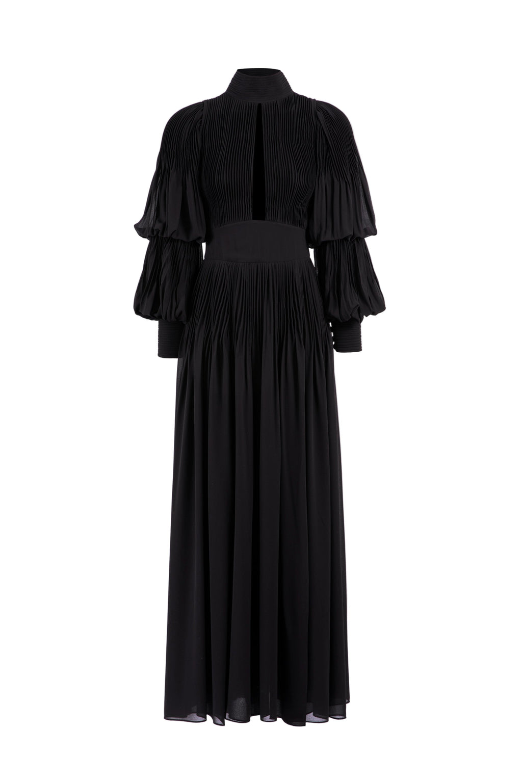 PLEATED MIDI DRESS