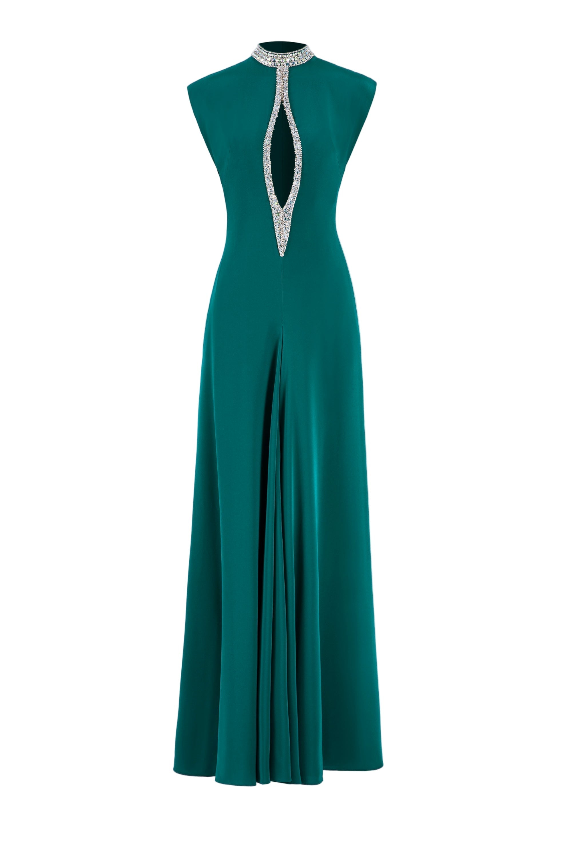 CRYSTAL EMBELLISHED LONG DRESS