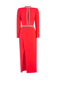 CRYSTAL EMBELLISHED MIDI DRESS