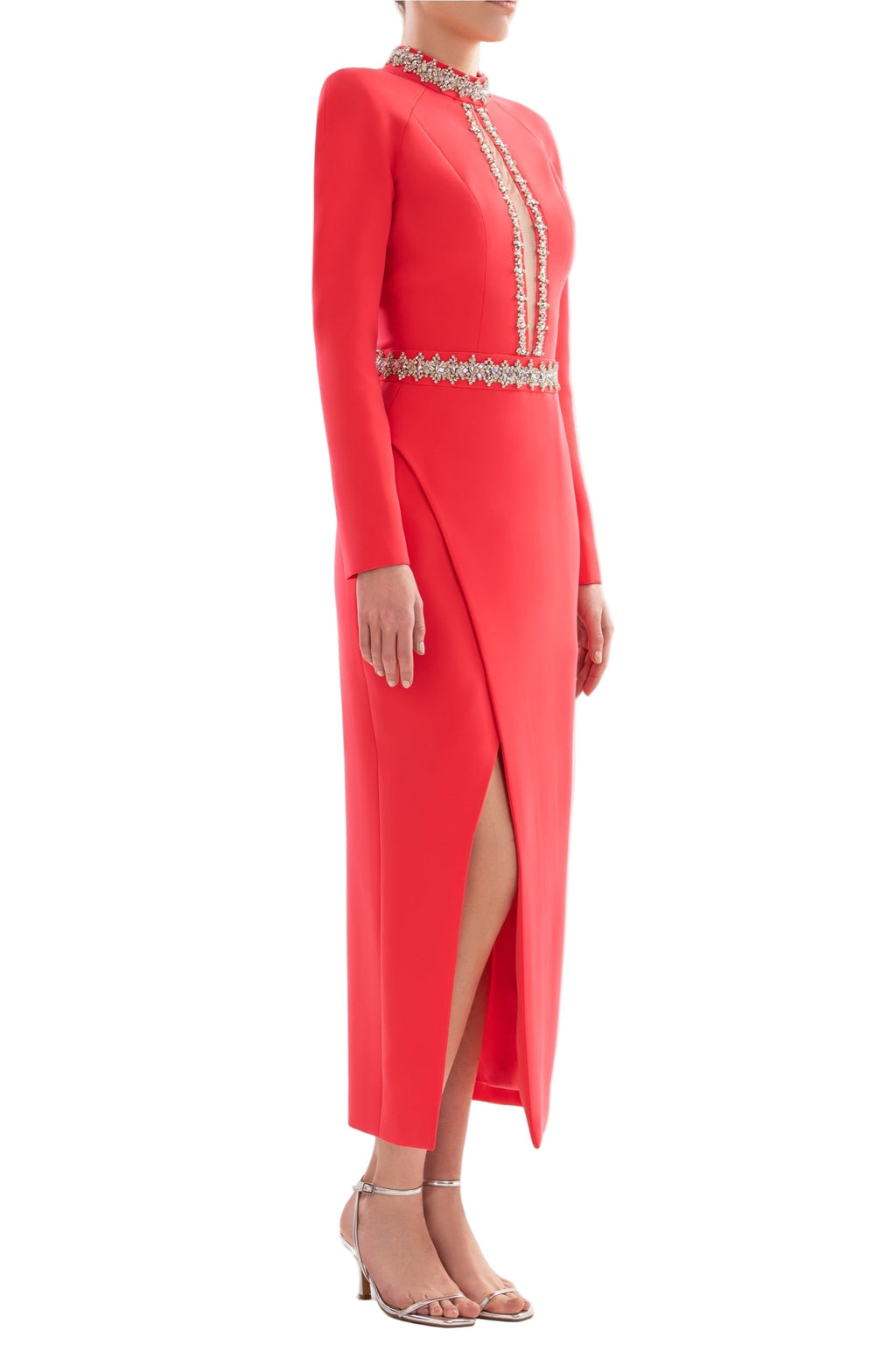 CRYSTAL EMBELLISHED MIDI DRESS