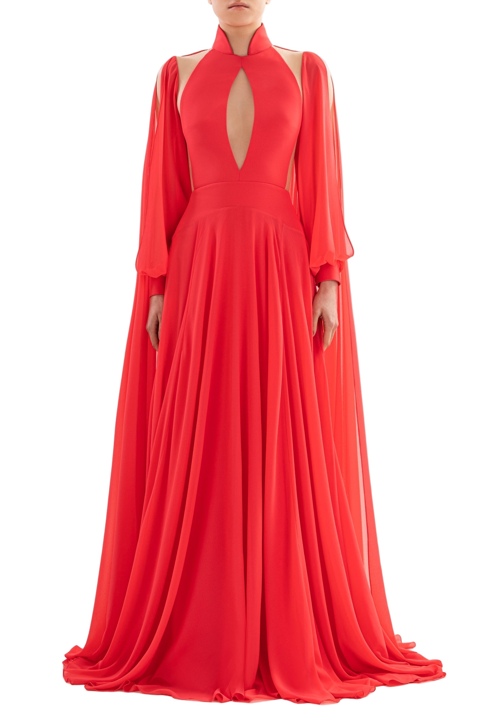 CREPE GEORGETTE LONG DRESS