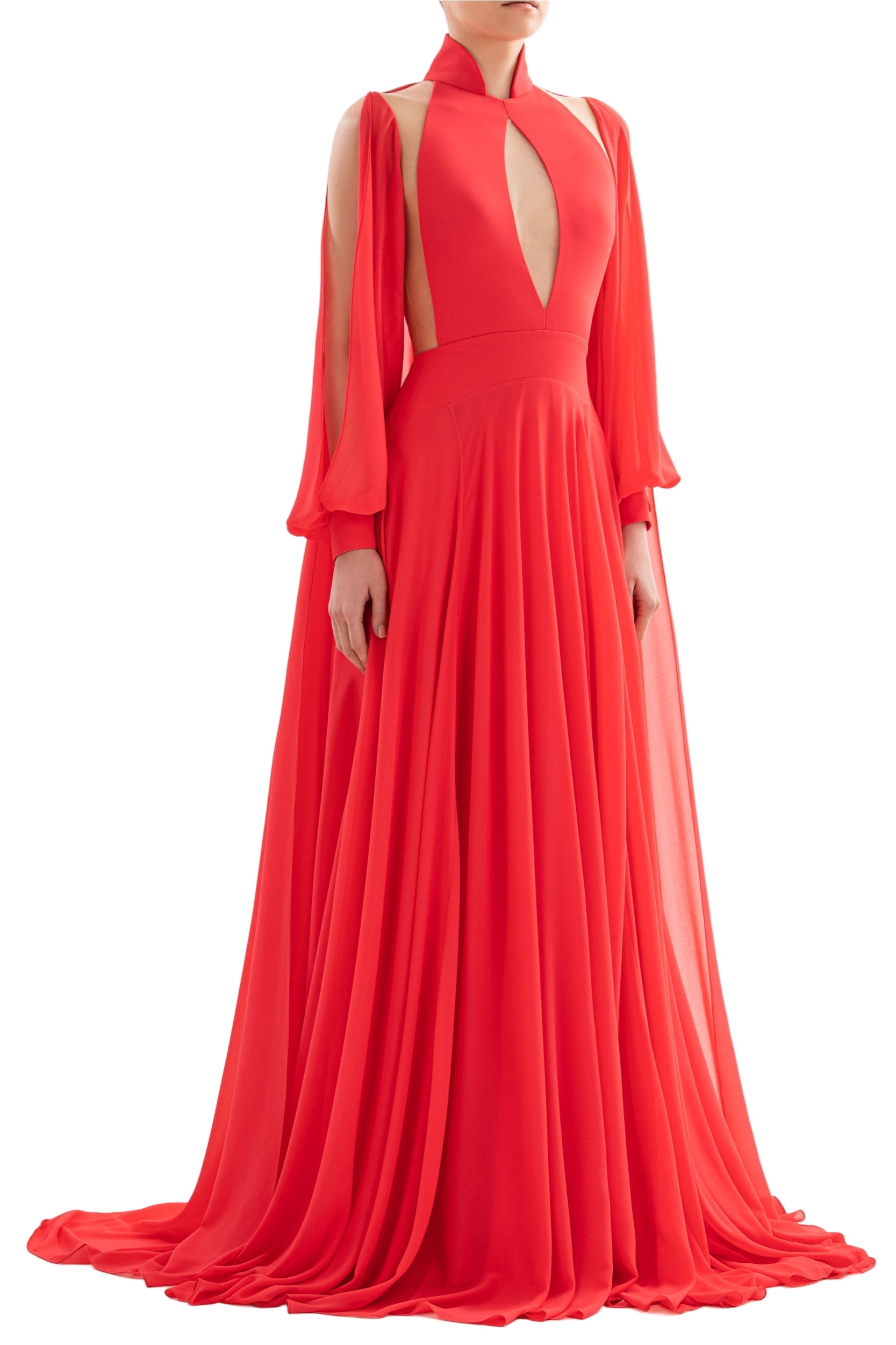 CREPE GEORGETTE LONG DRESS