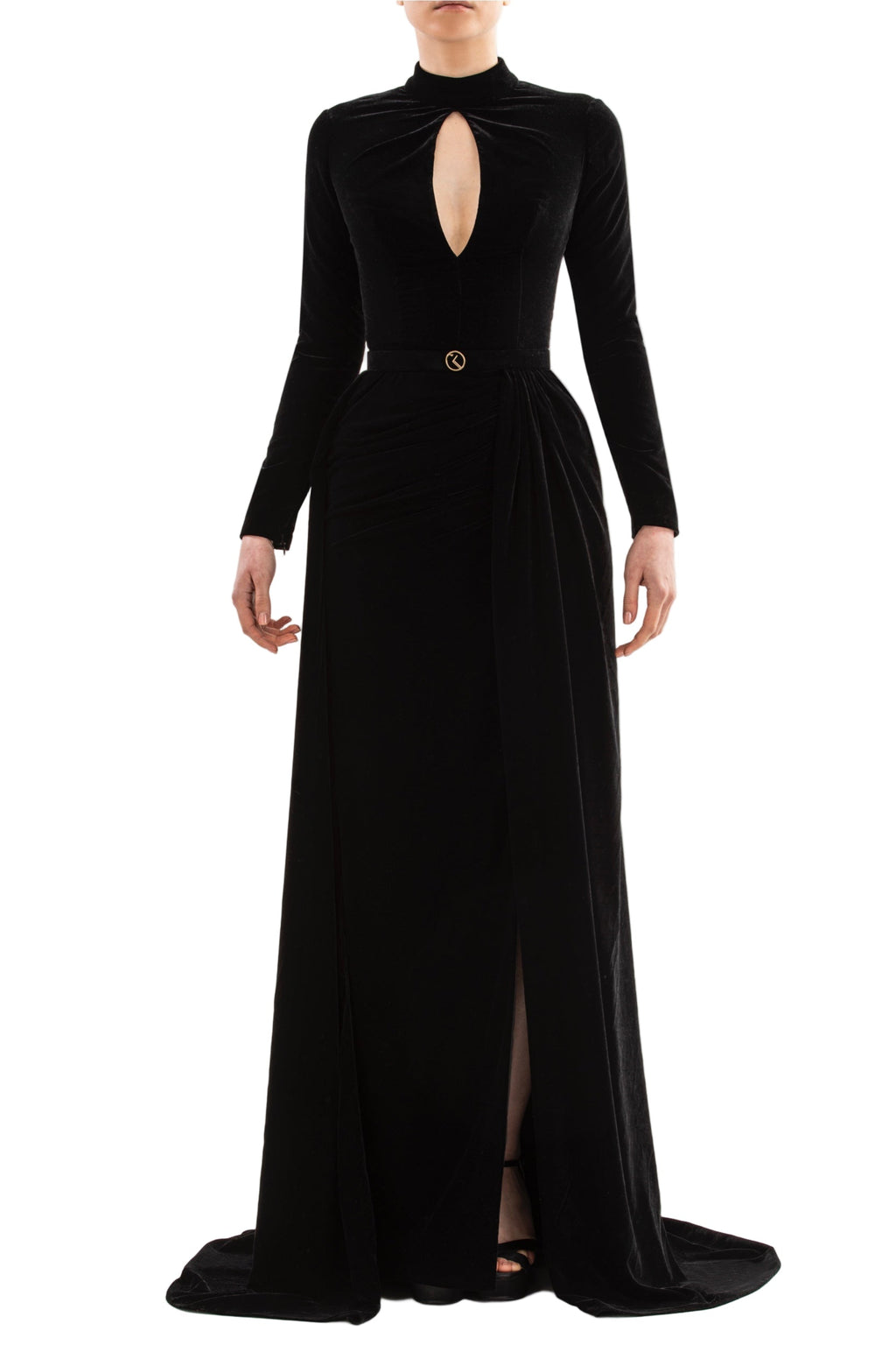 VELVET LONG DRESS