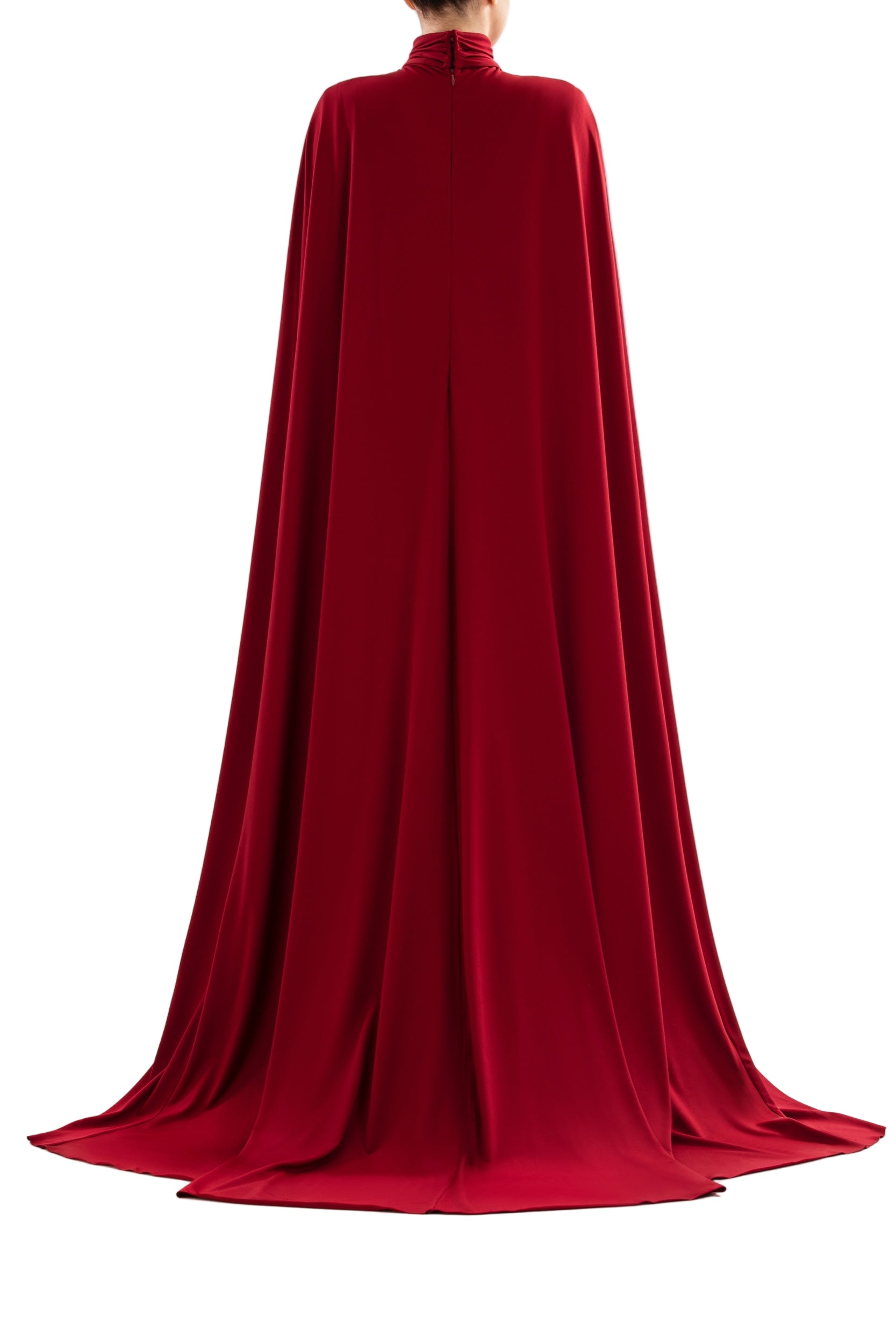 JERSEY DRESS WITH CAPE