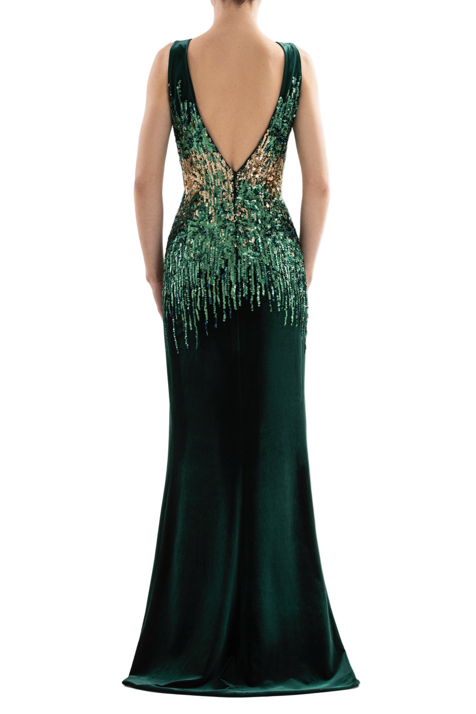 SEQUIN VELVET DRESS