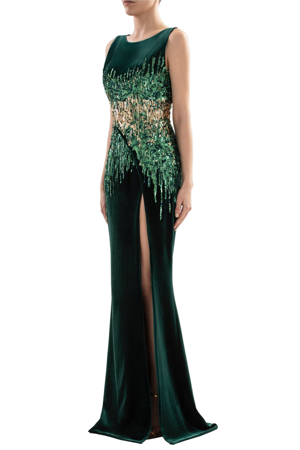 SEQUIN VELVET DRESS