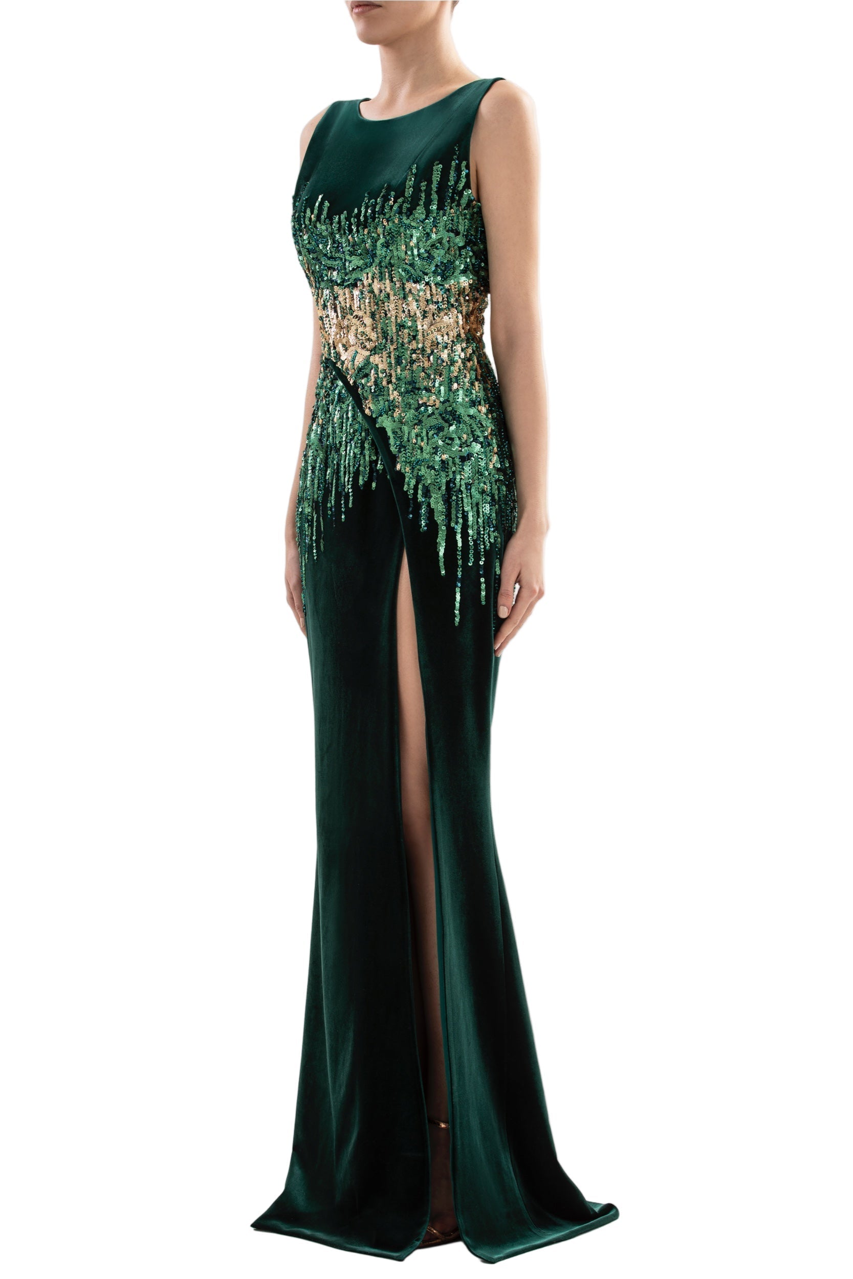 SEQUIN VELVET DRESS