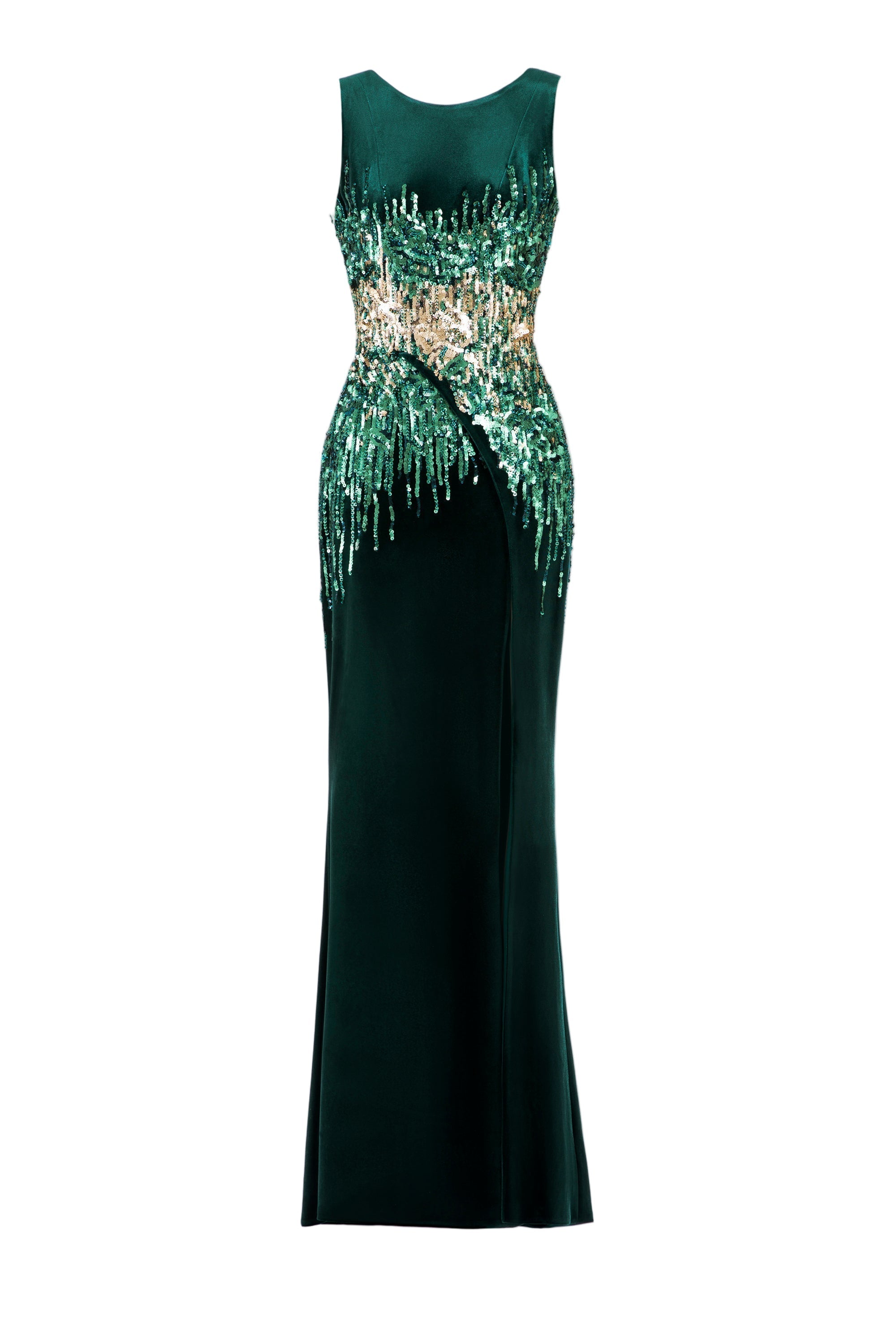 SEQUIN VELVET DRESS