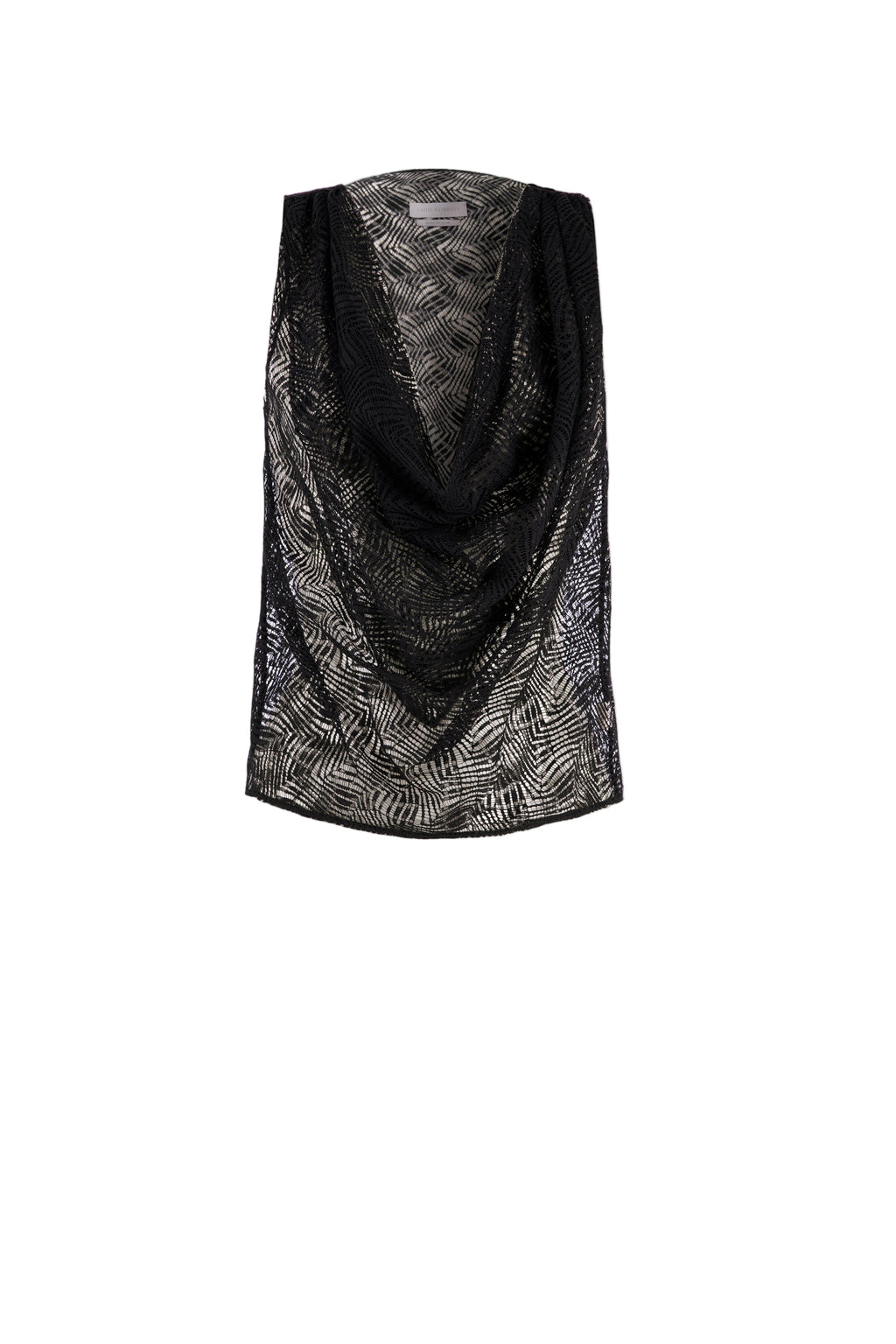 DRAPED LACE TOP
