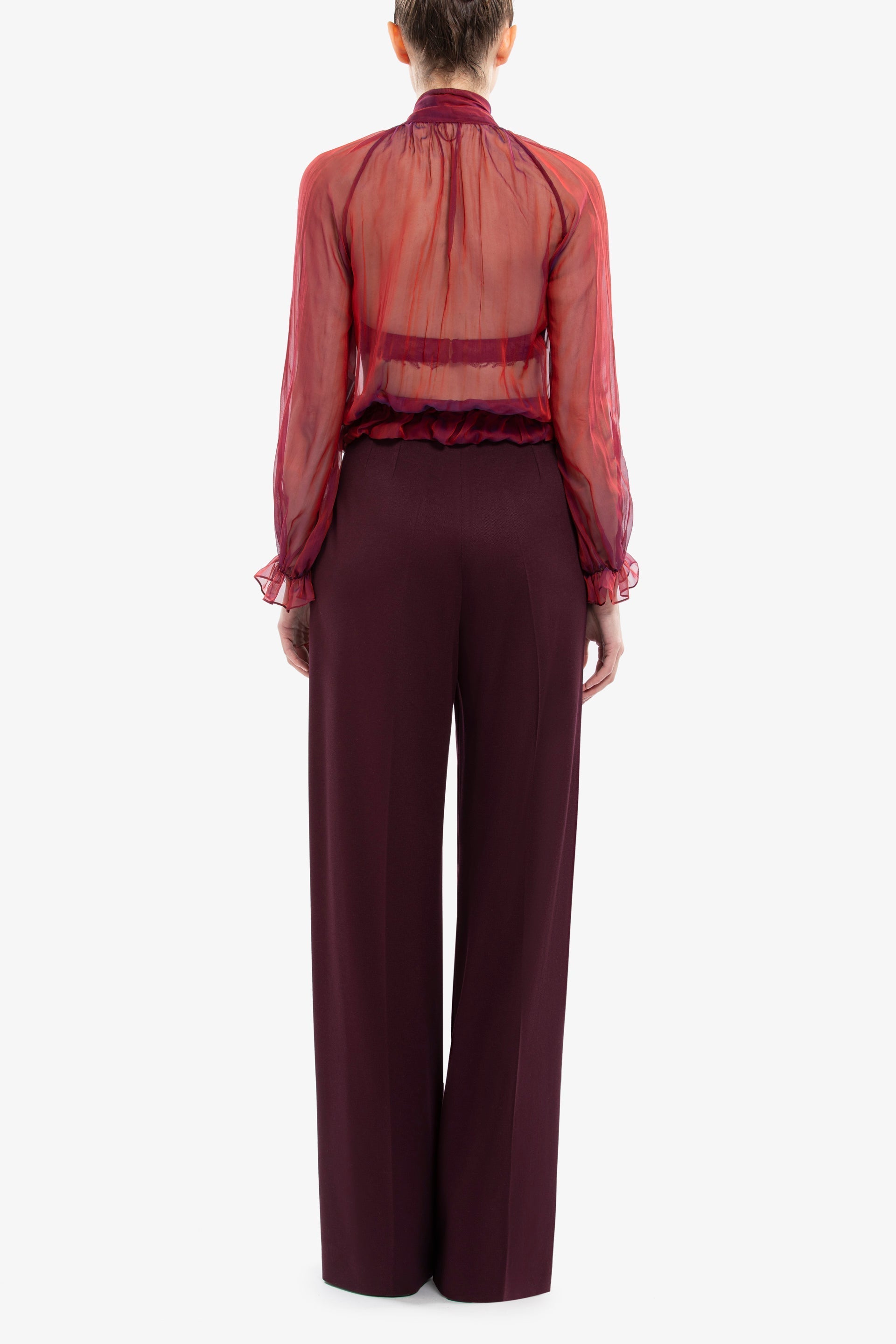 Chiffon bow chemise