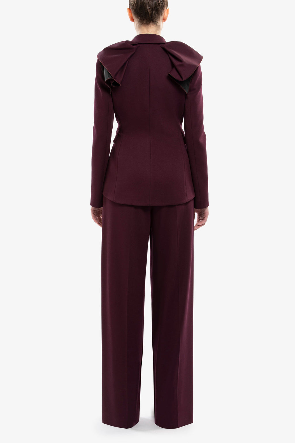 Ruffled tailored jacket
