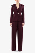 Ruffled tailored jacket