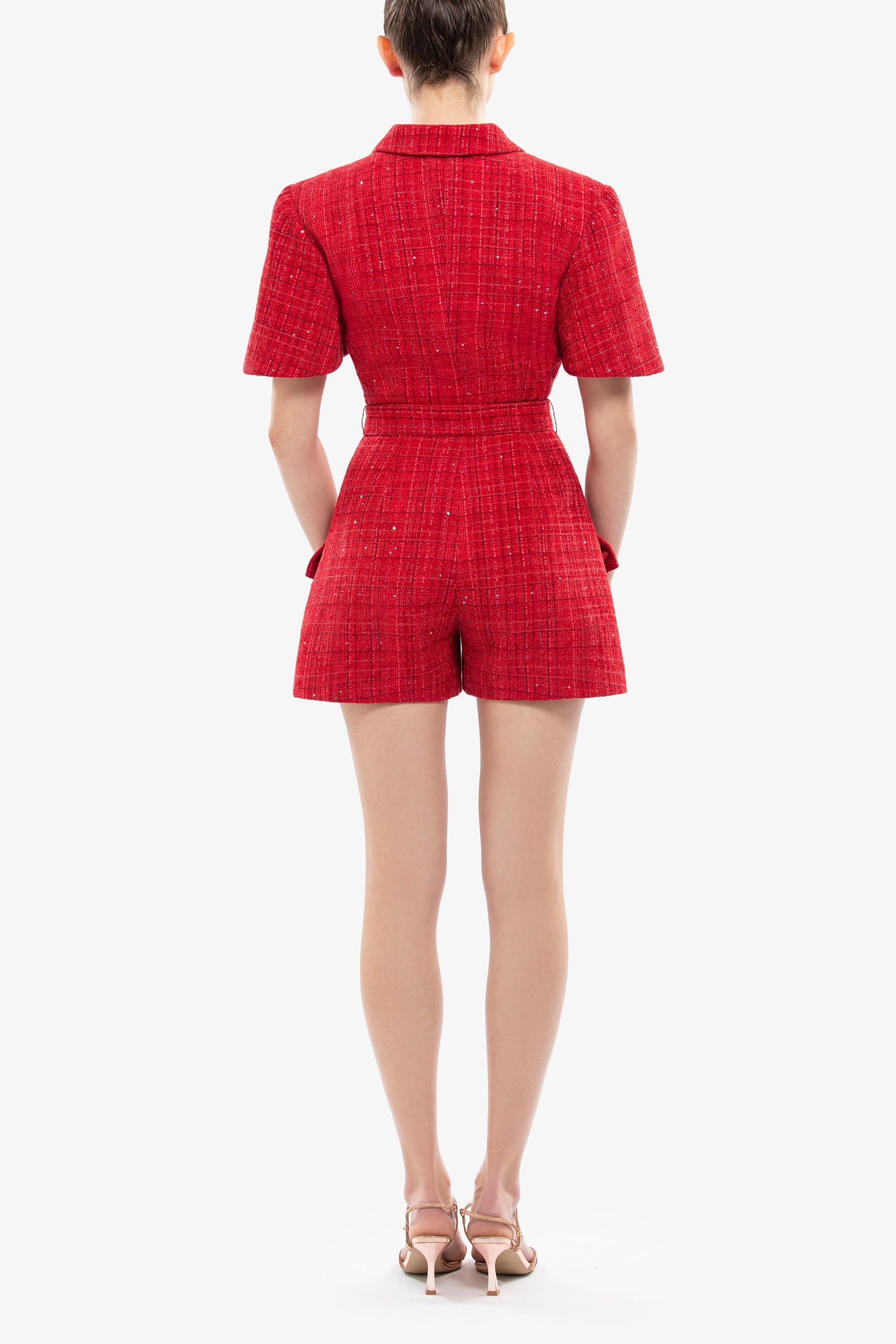 Tweed short jumpsuit