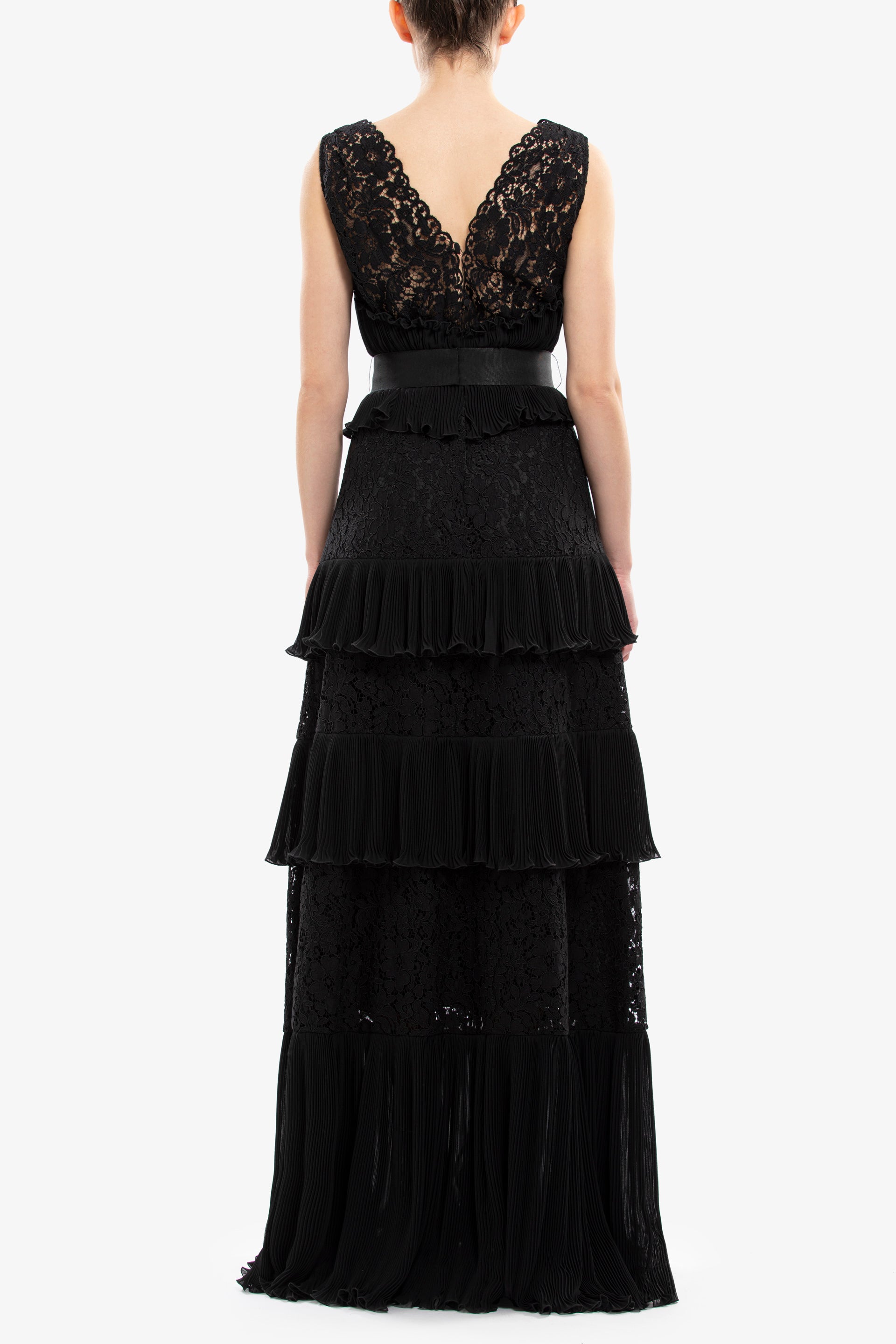 Pleated lace dress