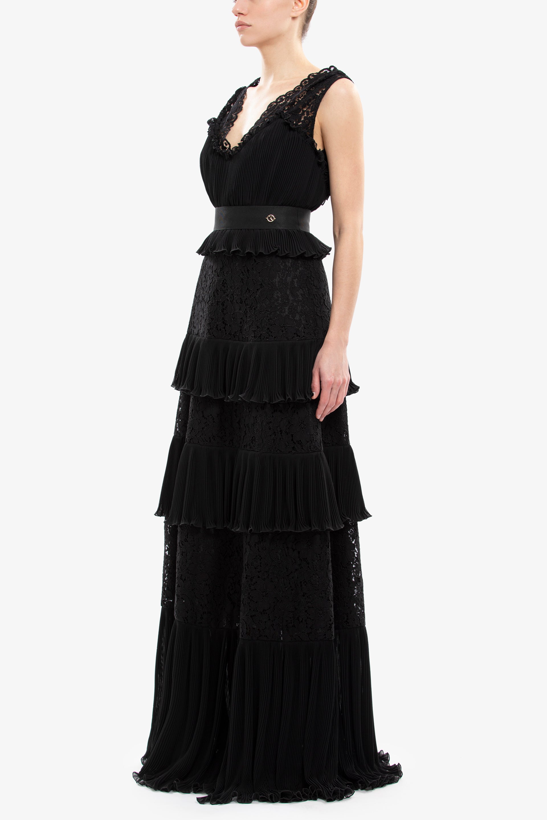 Pleated lace dress