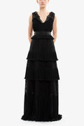 Pleated lace dress