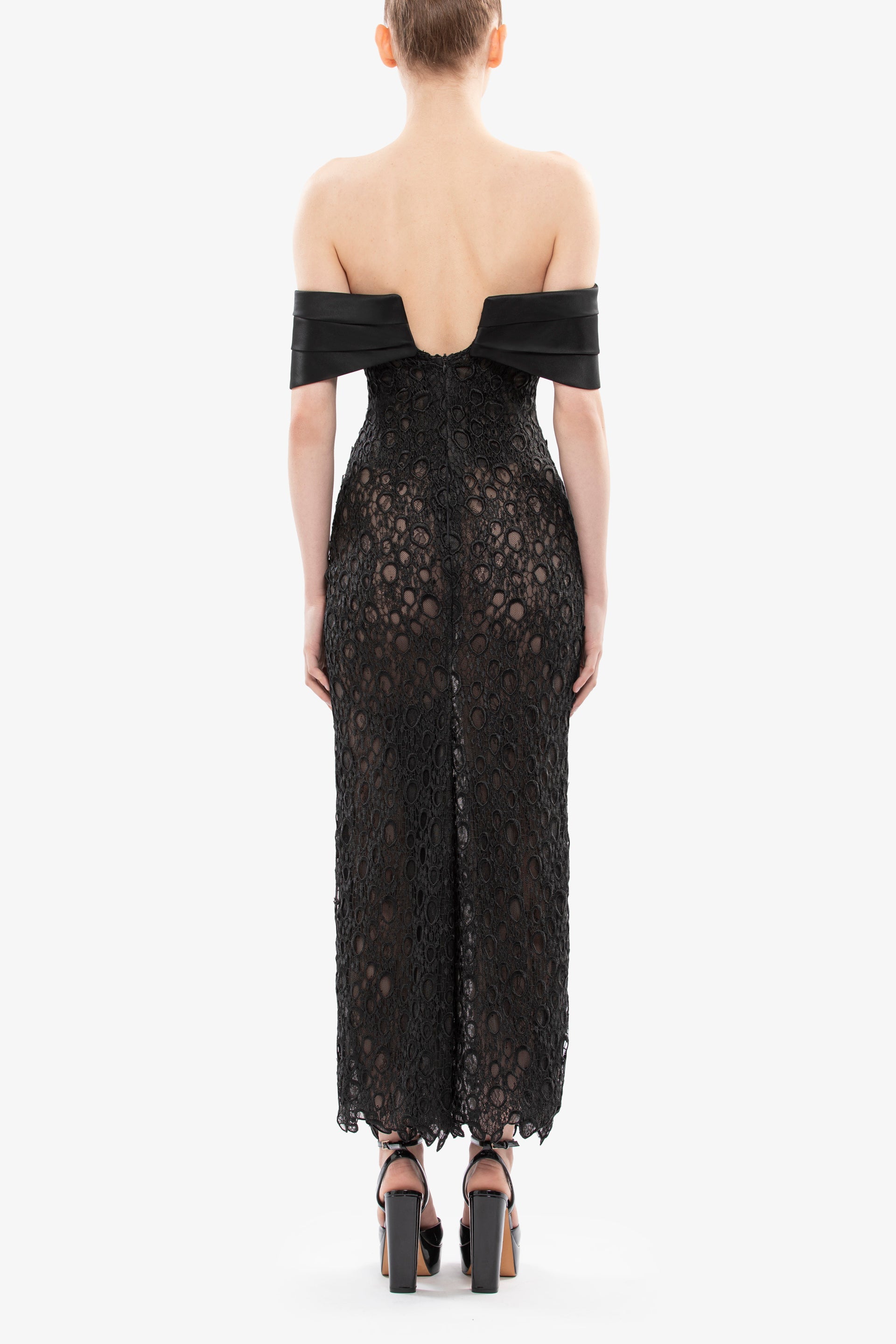 Midi guipure dress