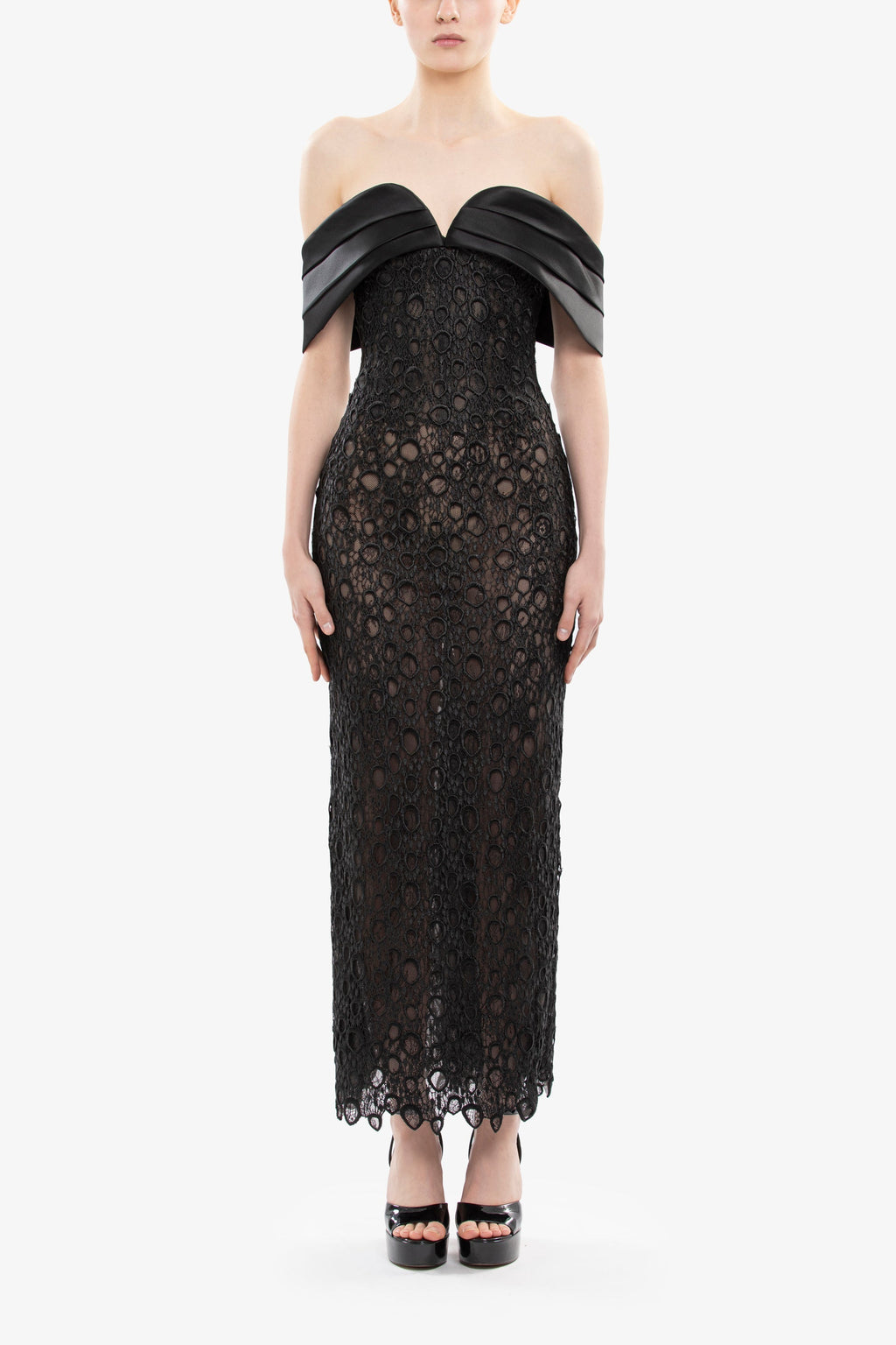 Midi guipure dress